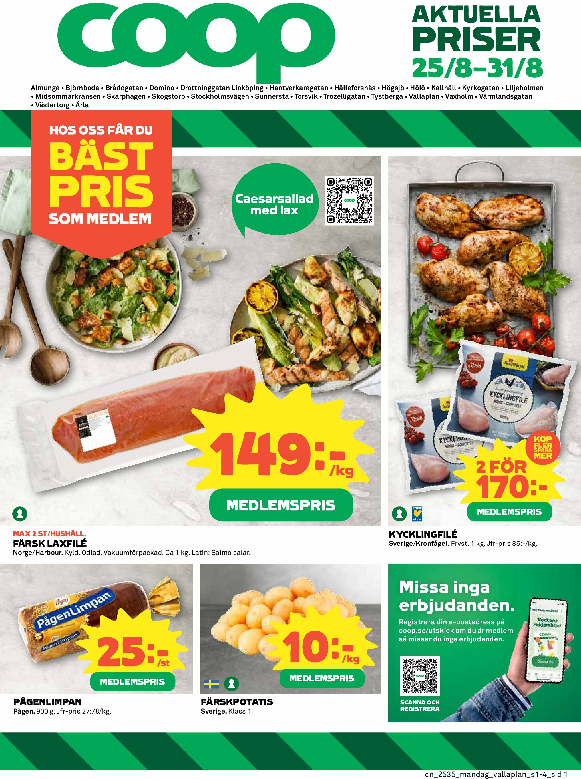 coop - Coop-reklambladet giltigt från 25/08 - 31/08 - page: 1