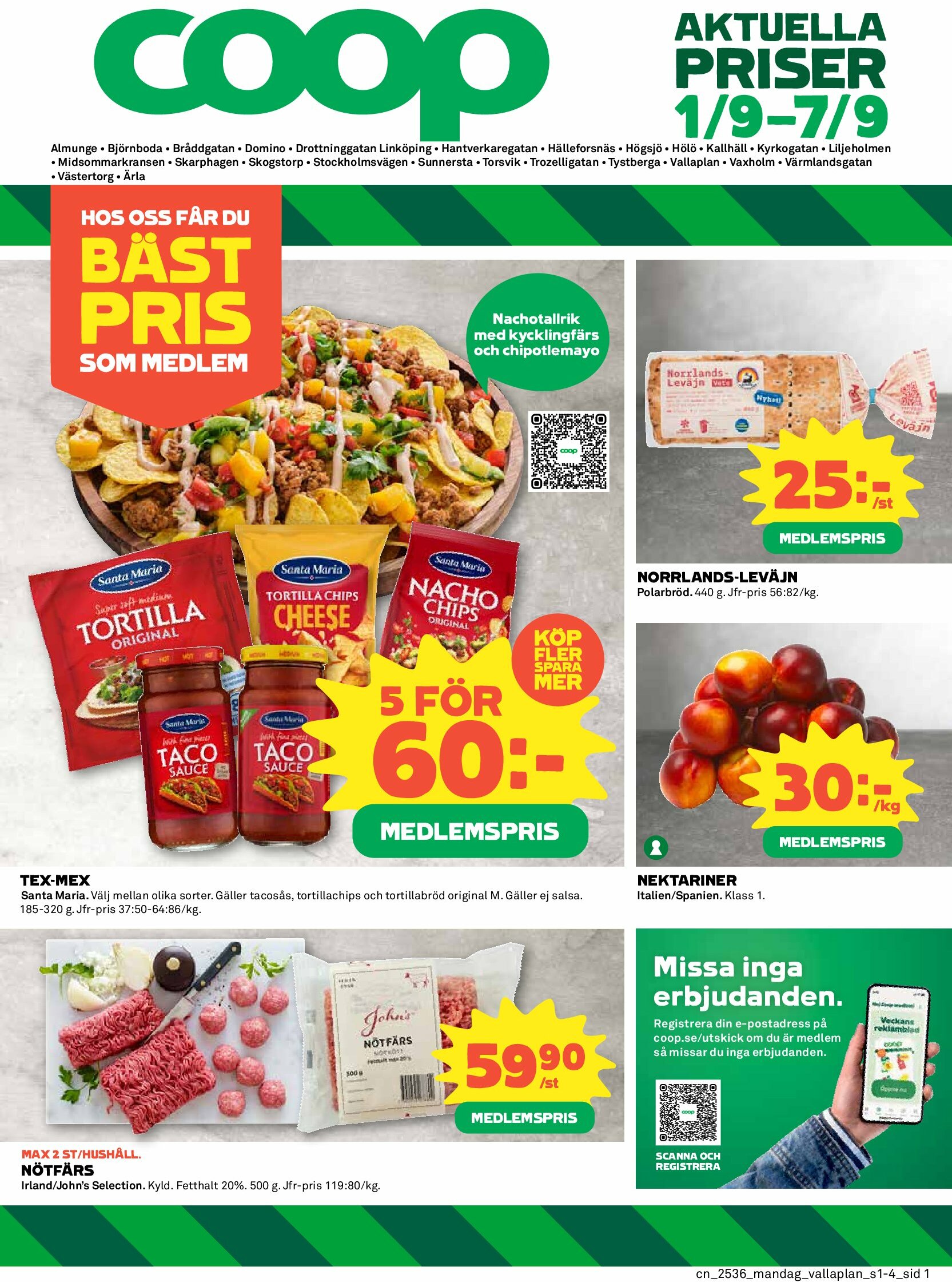 coop - Coop-reklambladet giltigt från 01/09 - 07/09