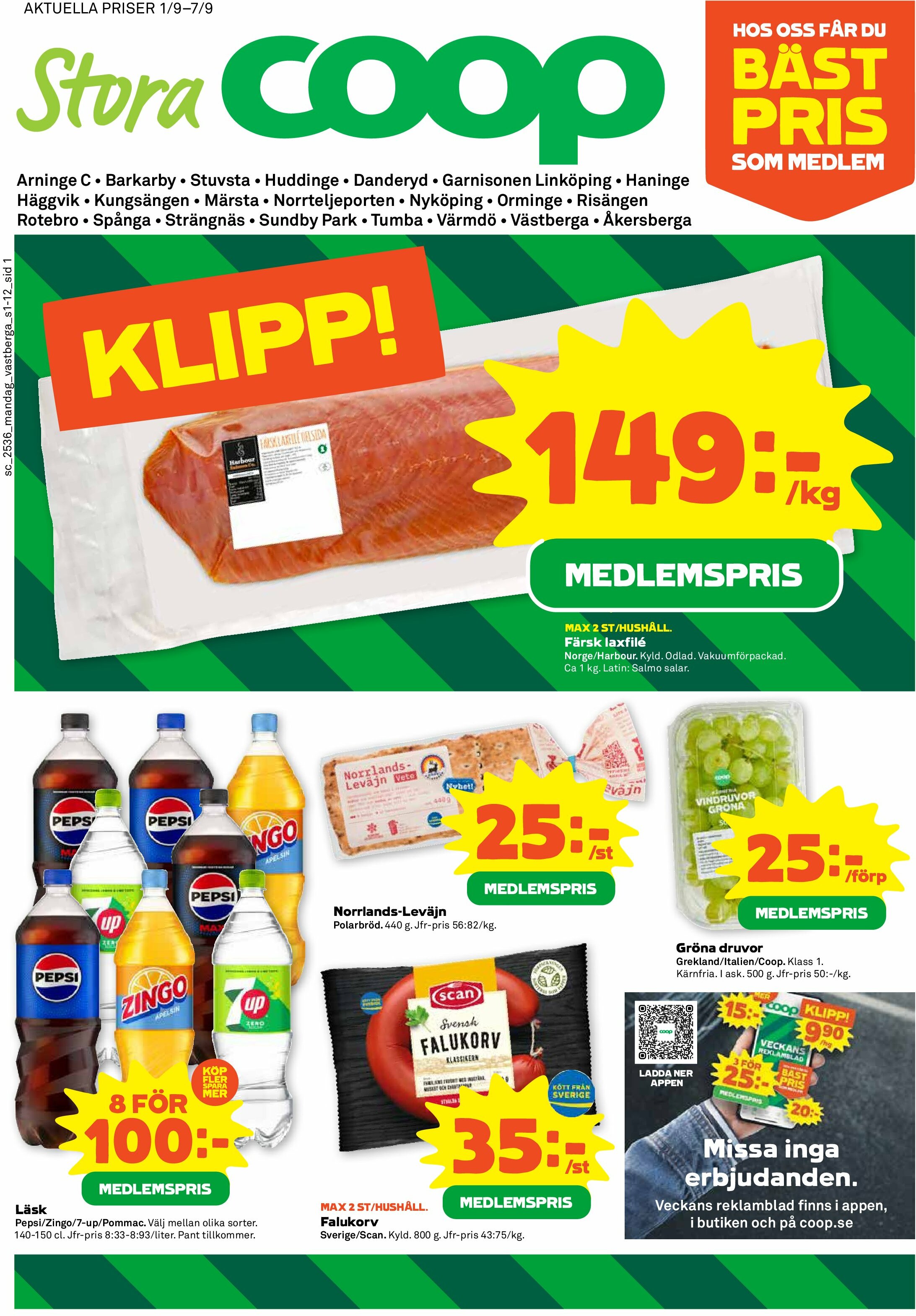 coop - Stora Coop-reklambladet giltigt från 01/09 - 07/09