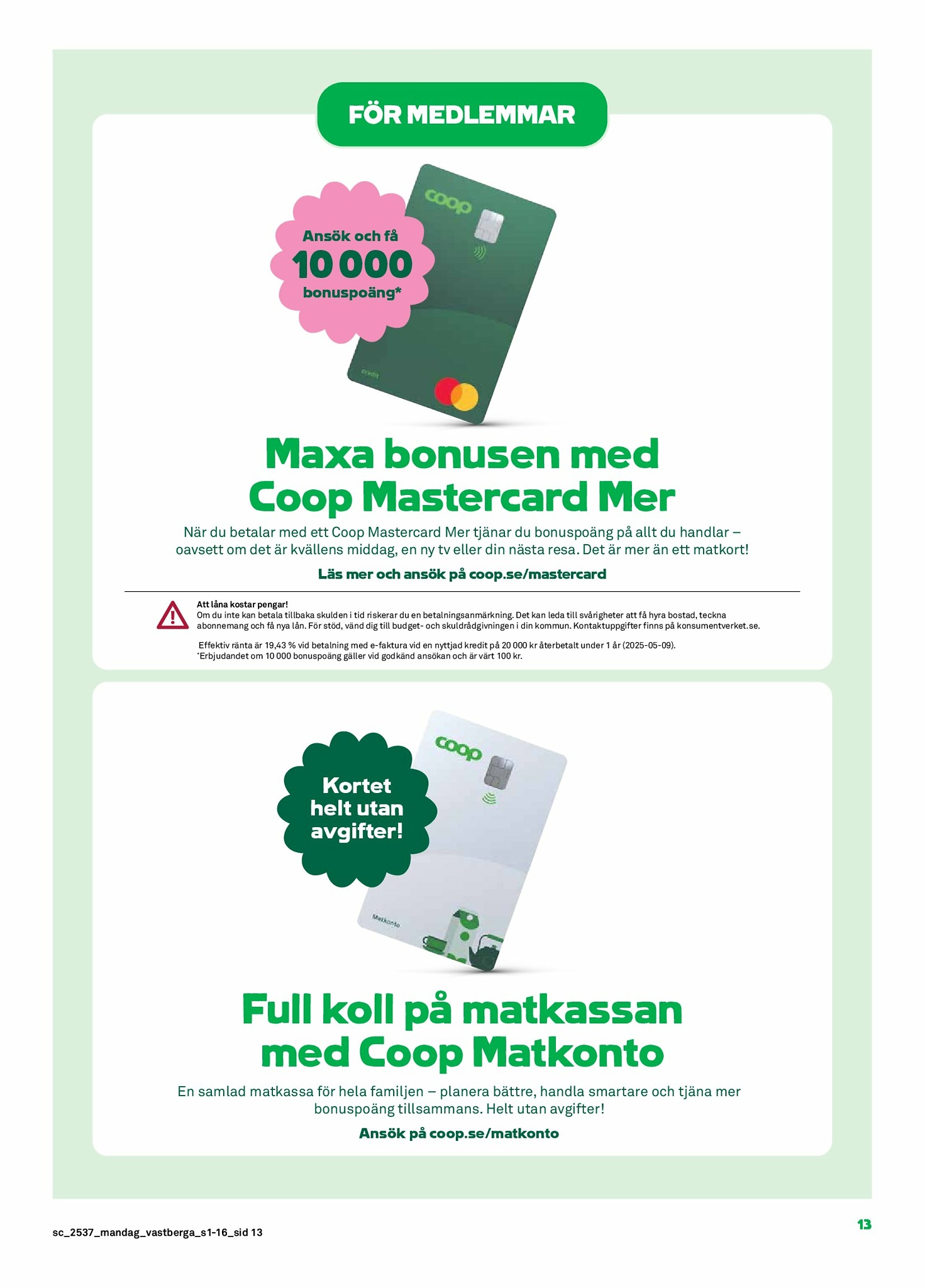 coop - Stora Coop-reklambladet giltigt från 08/09 - 14/09 - page: 13