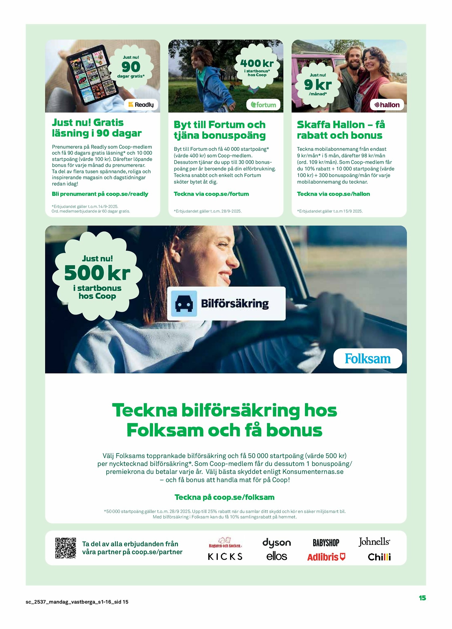 coop - Stora Coop-reklambladet giltigt från 08/09 - 14/09 - page: 15