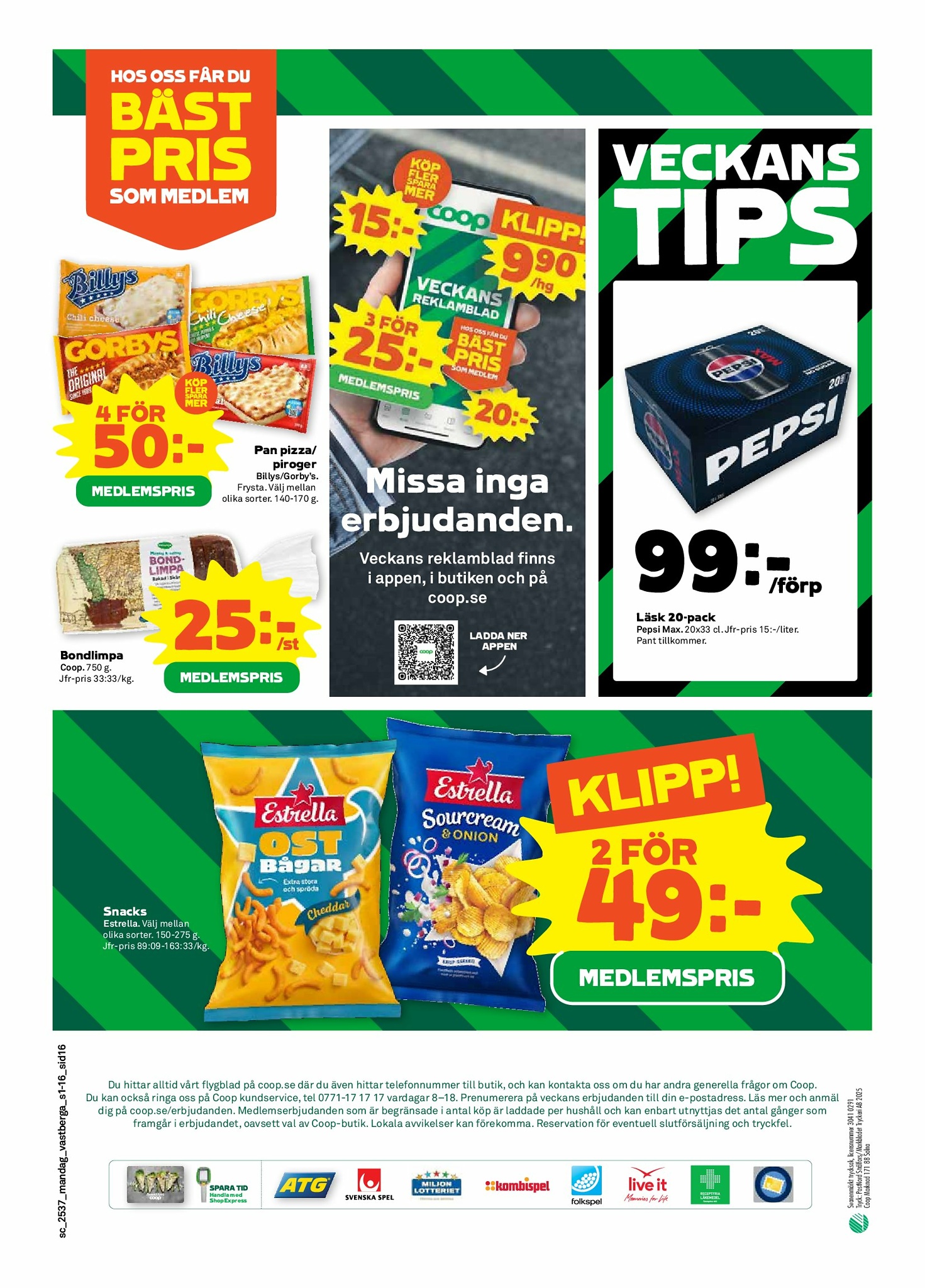 coop - Stora Coop-reklambladet giltigt från 08/09 - 14/09 - page: 16