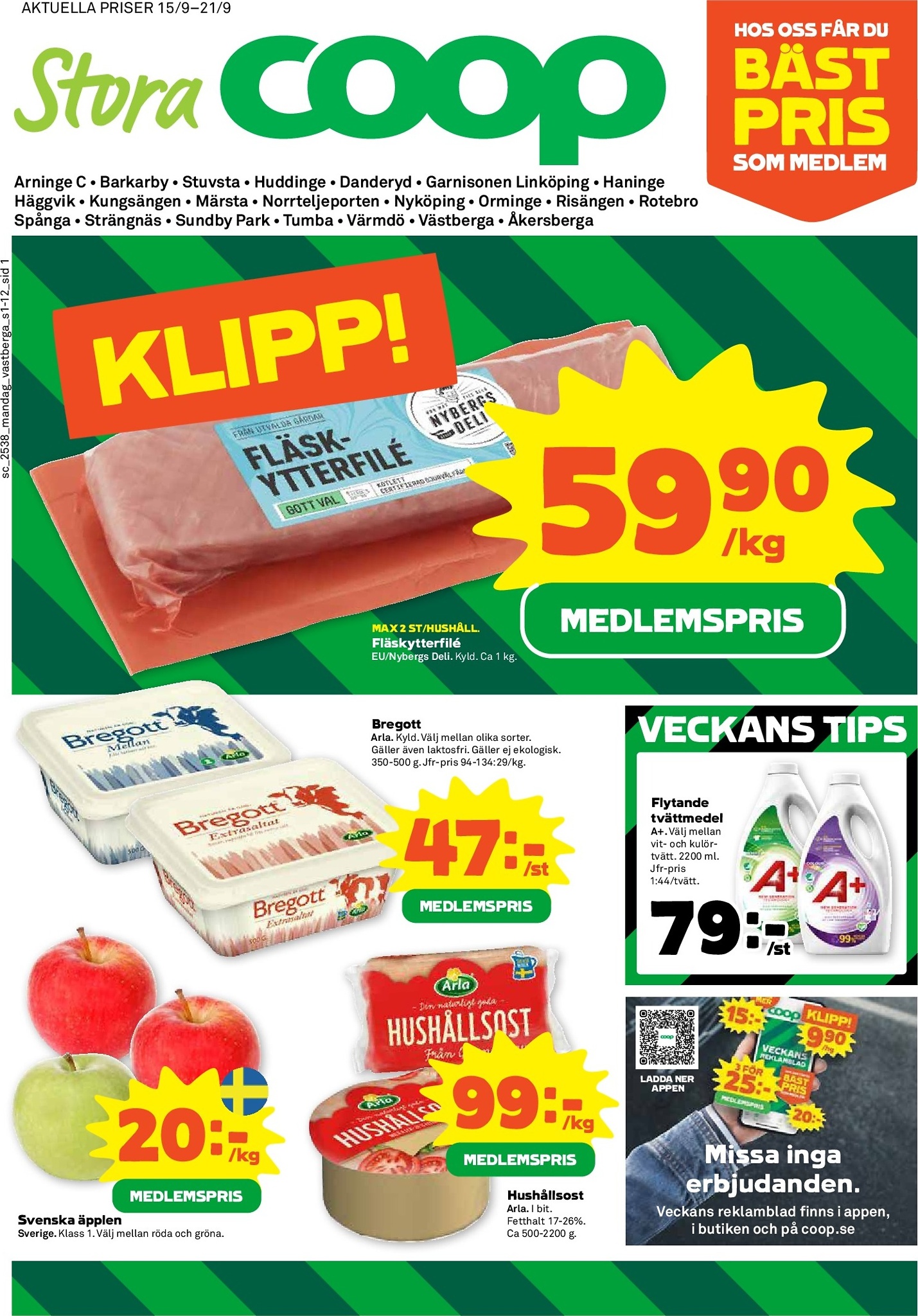 coop - Stora Coop-reklambladet giltigt från 15/09 - 21/09 - page: 1