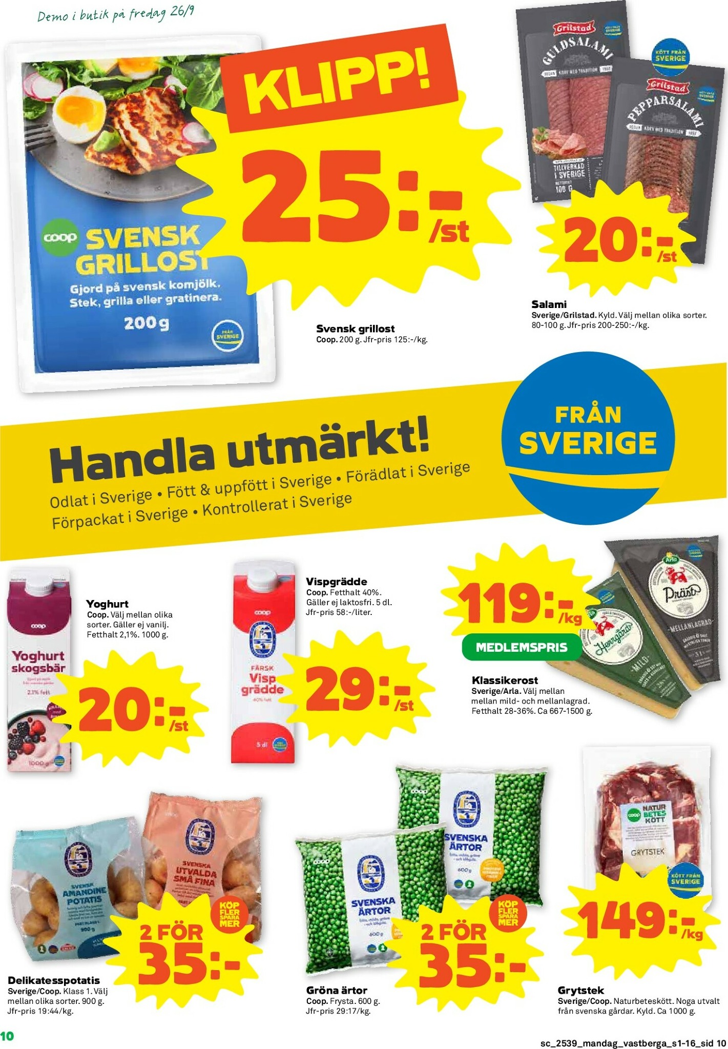 coop - Stora Coop-reklambladet giltigt från 22/09 - 28/09 - page: 10