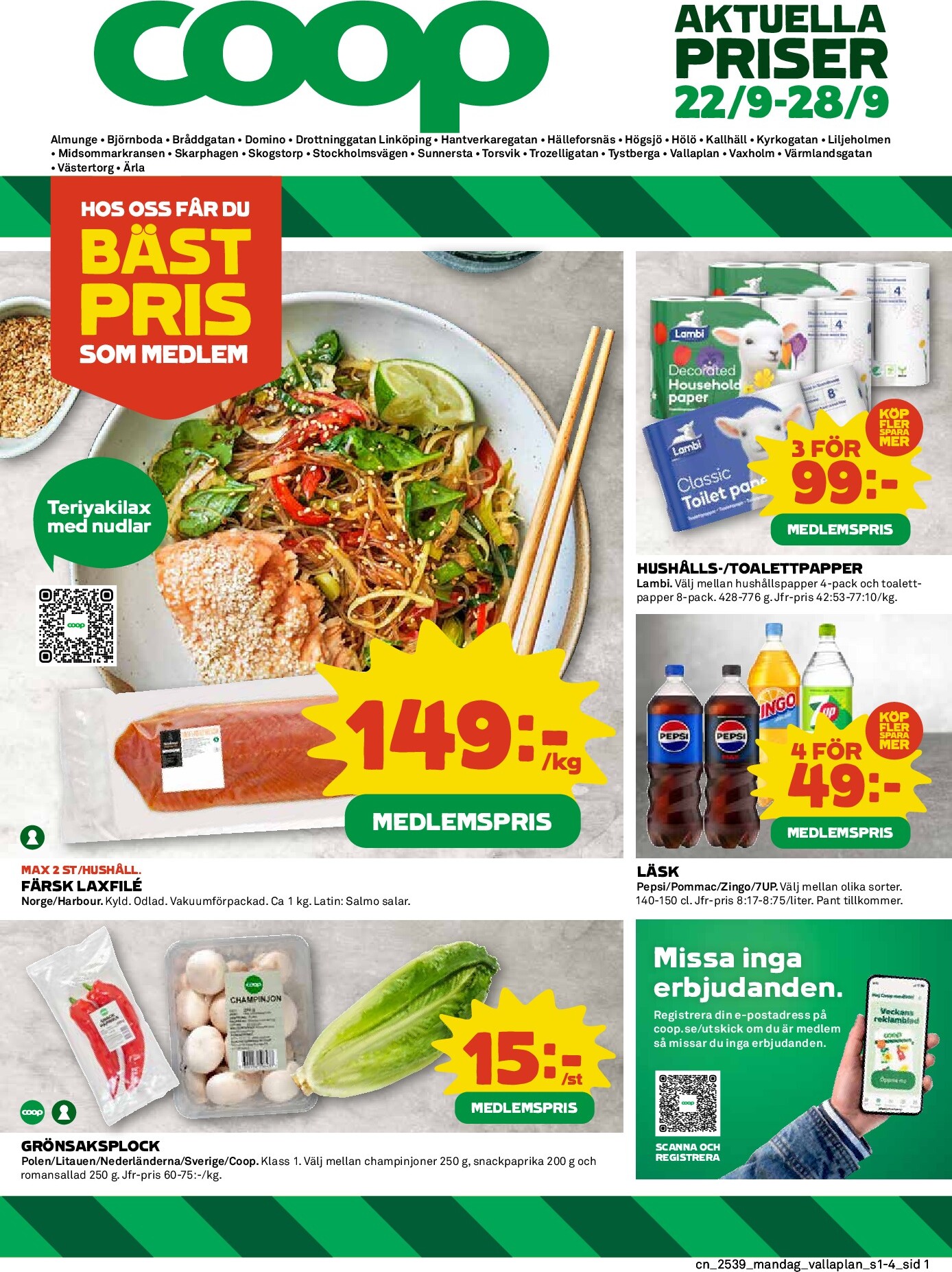 coop - Coop-reklambladet giltigt från 22/09 - 28/09