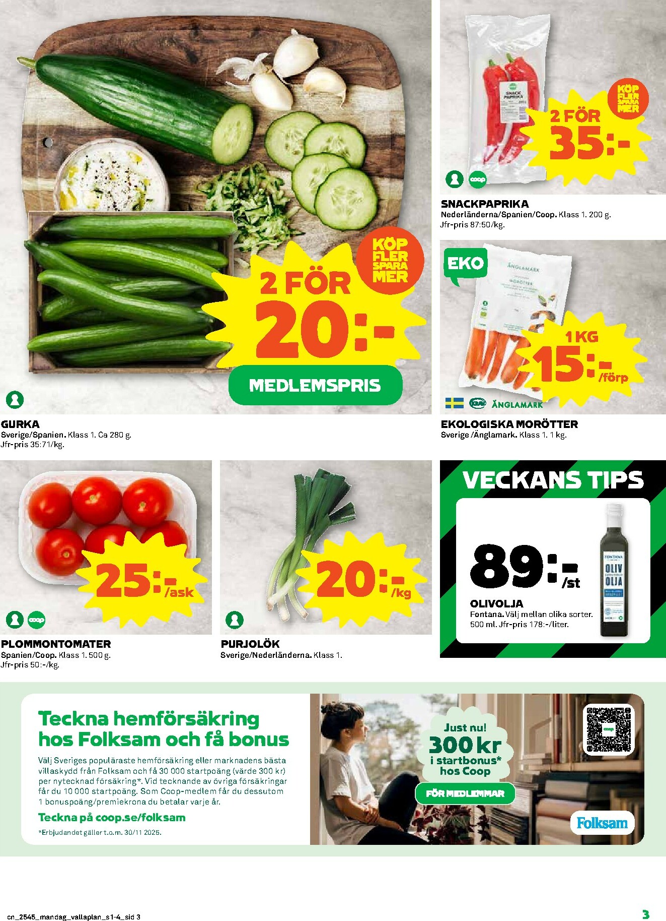 coop - Coop-reklambladet giltigt från 03/11 - 09/11 - page: 3