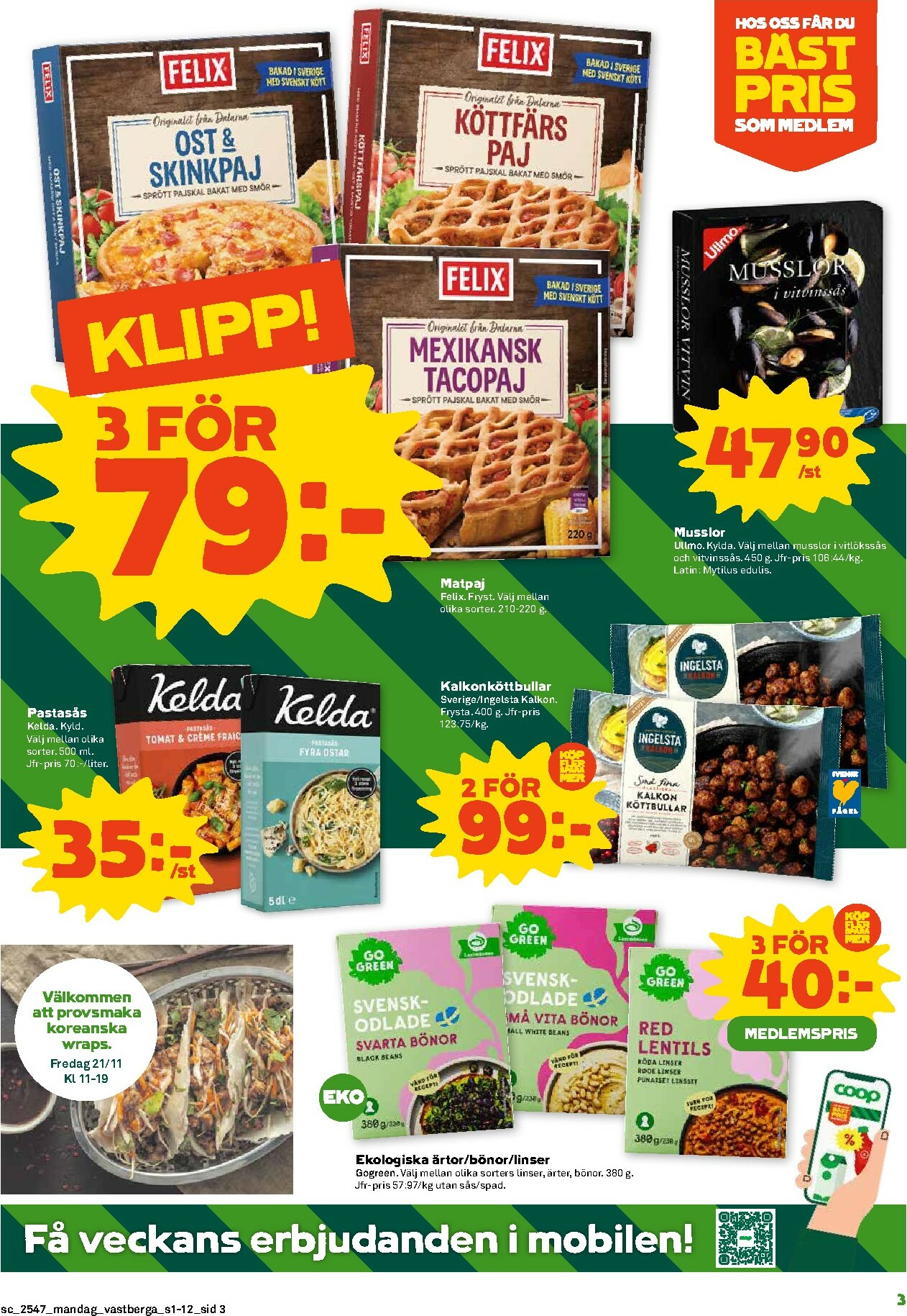coop - Stora Coop-reklambladet giltigt från 17/11 - 23/11 - page: 3