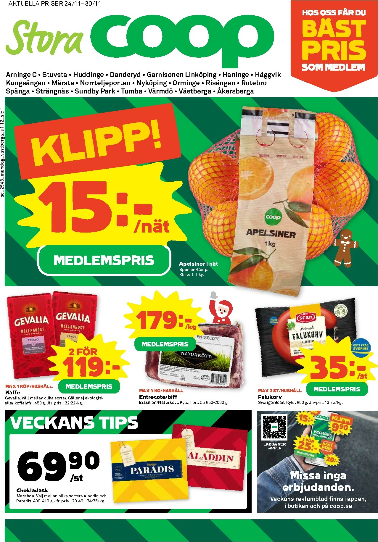 coop - Stora Coop-reklambladet giltigt från 24/11 - 30/11