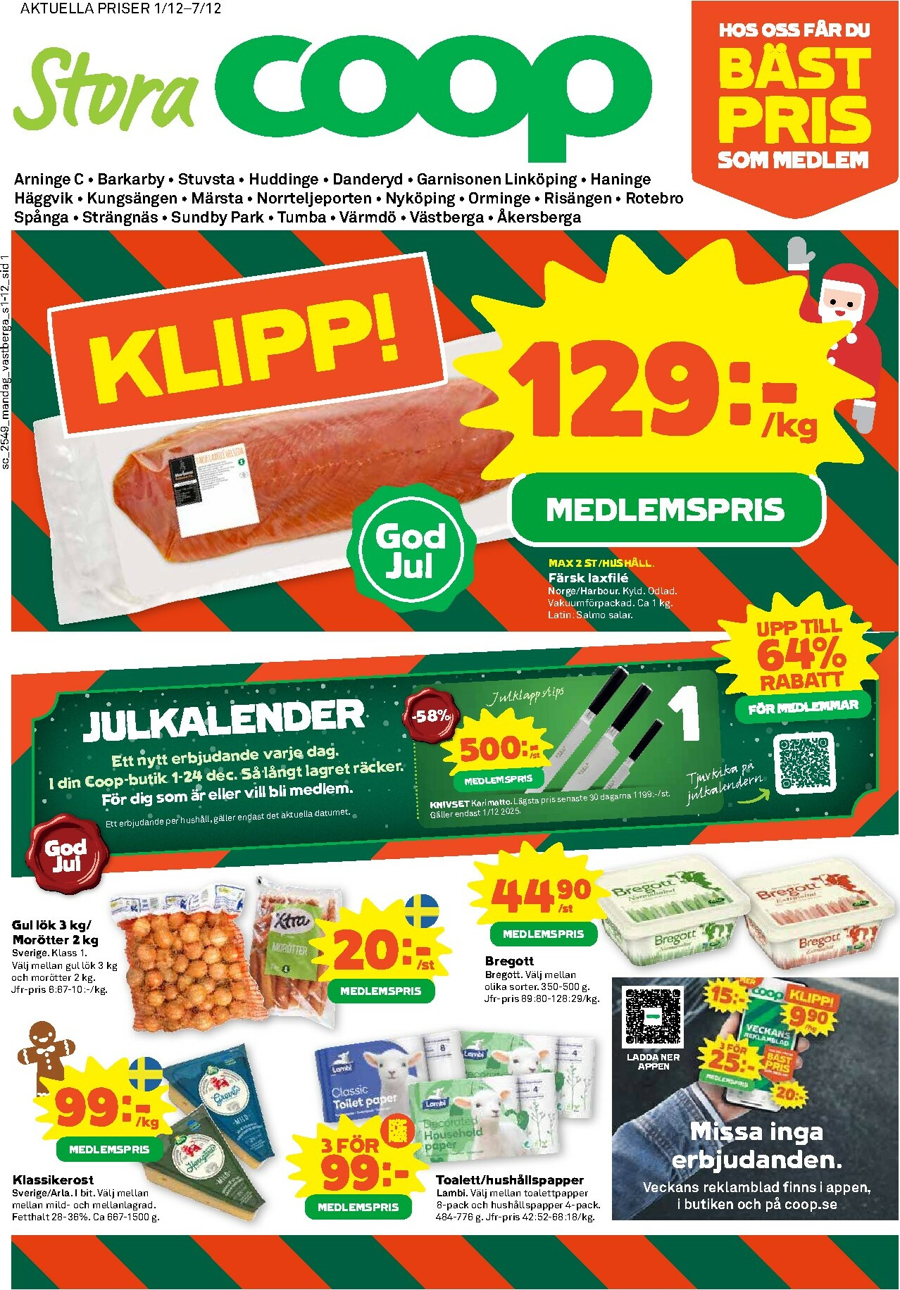 coop - Stora Coop-reklambladet giltigt från 01/12 - 07/12