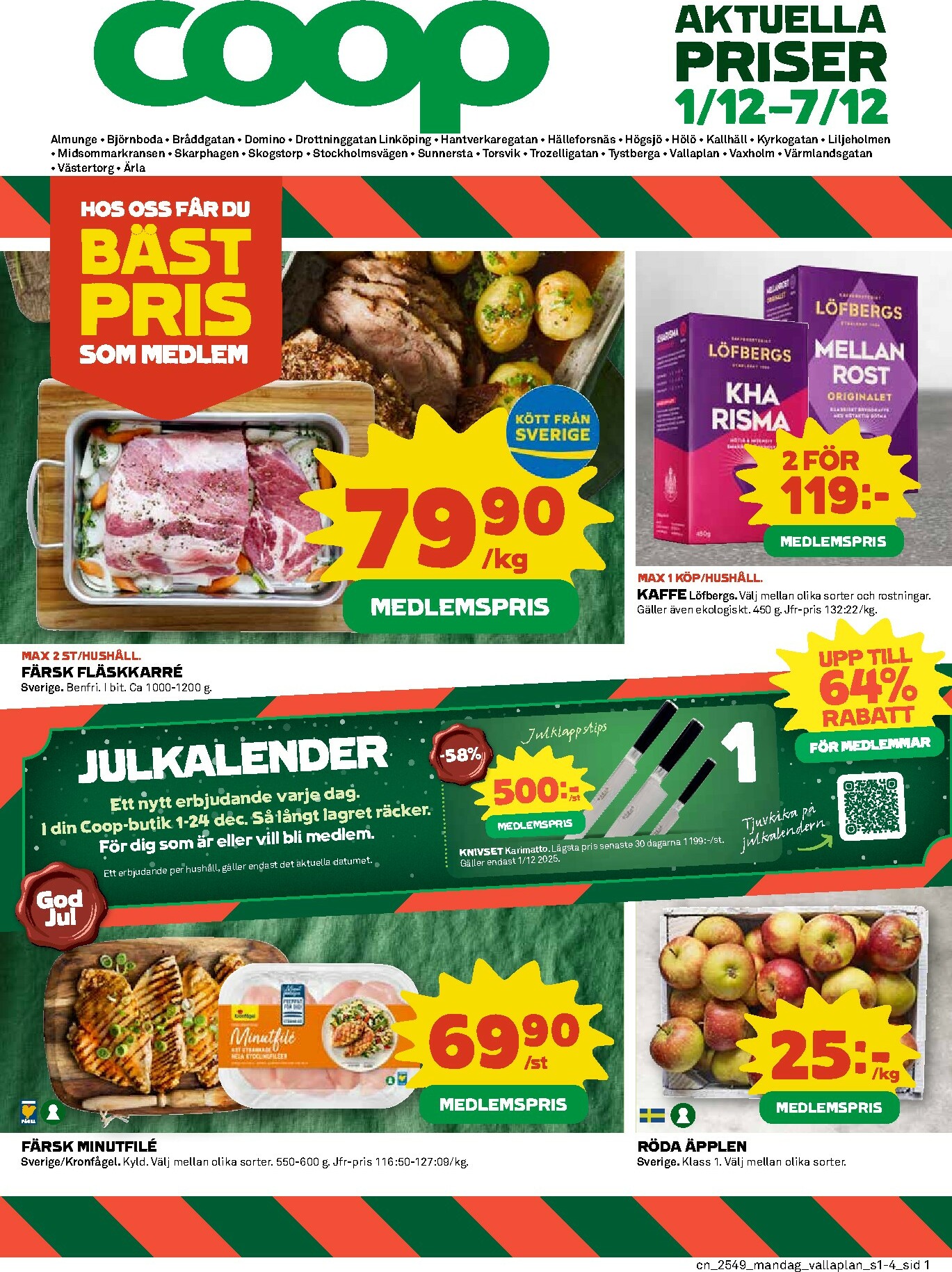 coop - Coop-reklambladet giltigt från 01/12 - 07/12