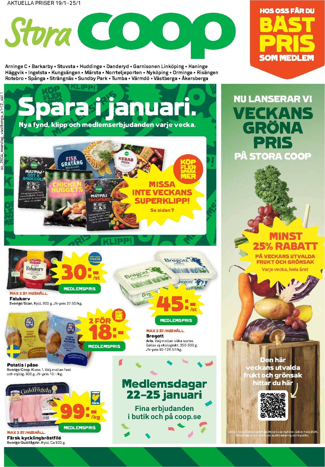 coop - Stora Coop-reklambladet giltigt från 19/01 - 25/01 - page: 1
