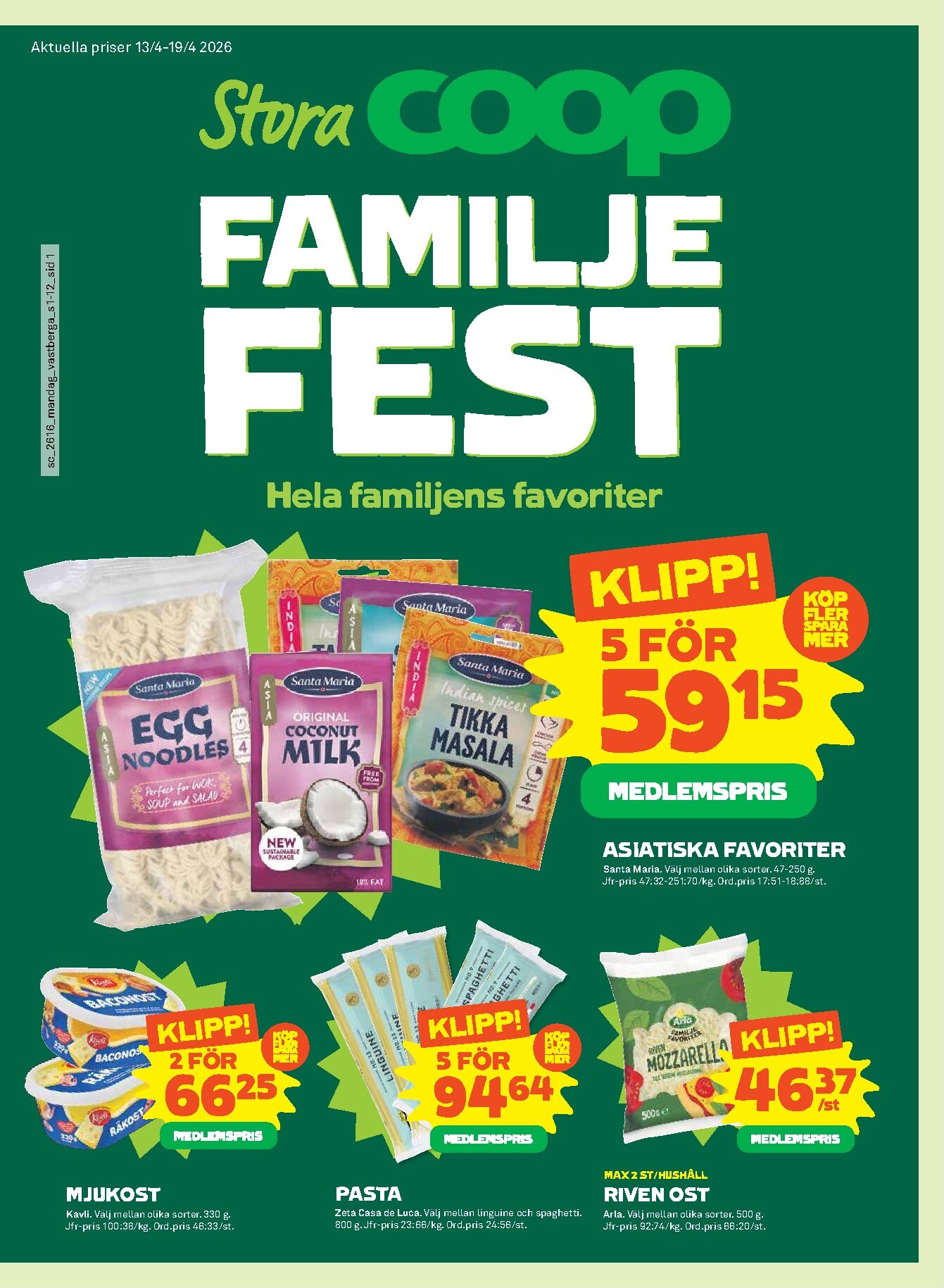 coop - Stora Coop reklamblad för nästa vecka från måndag 13/04/2026 till söndag 19/04/2026