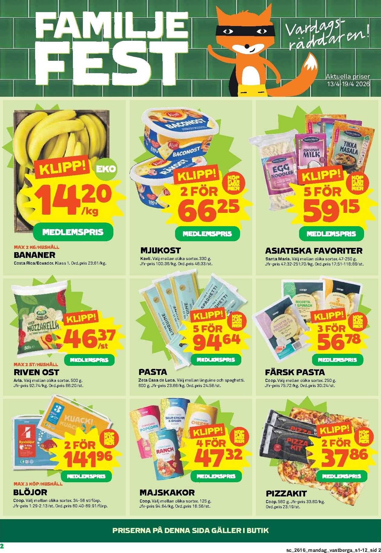 coop - Stora Coop reklamblad för nästa vecka från måndag 13/04/2026 till söndag 19/04/2026 - page: 2