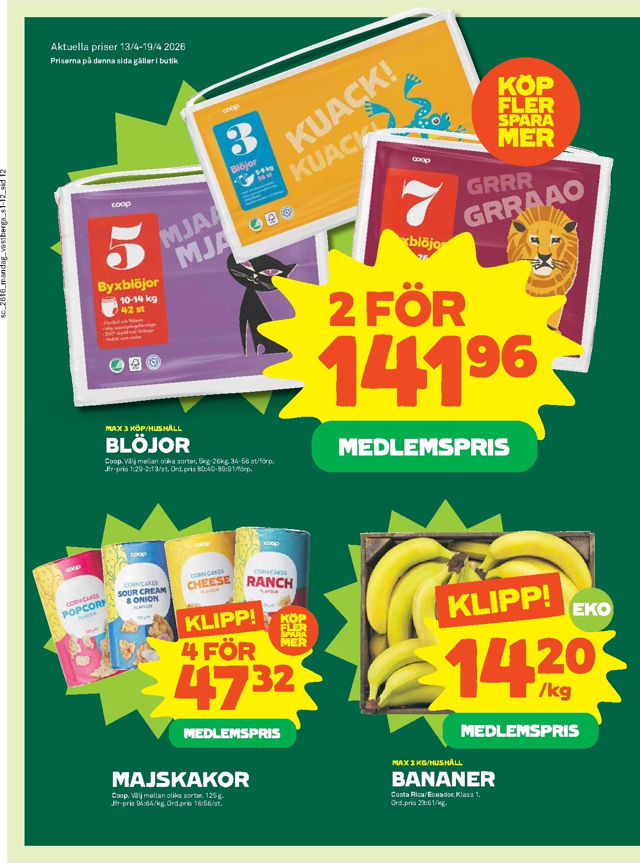 coop - Stora Coop reklamblad för nästa vecka från måndag 13/04/2026 till söndag 19/04/2026 - page: 12