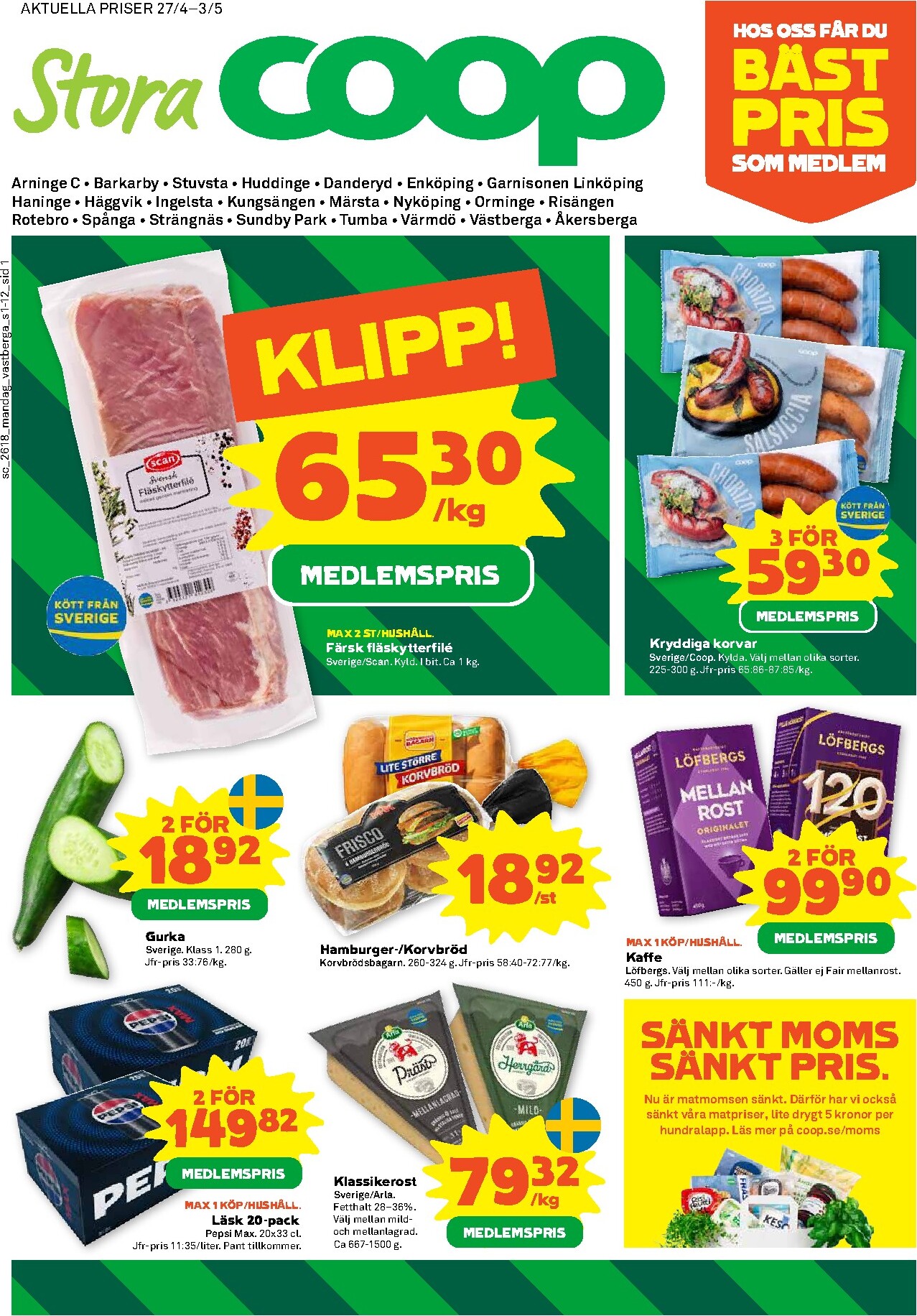 coop - Stora Coop reklamblad för nästa vecka från måndag 27/04/2026 till söndag 03/05/2026