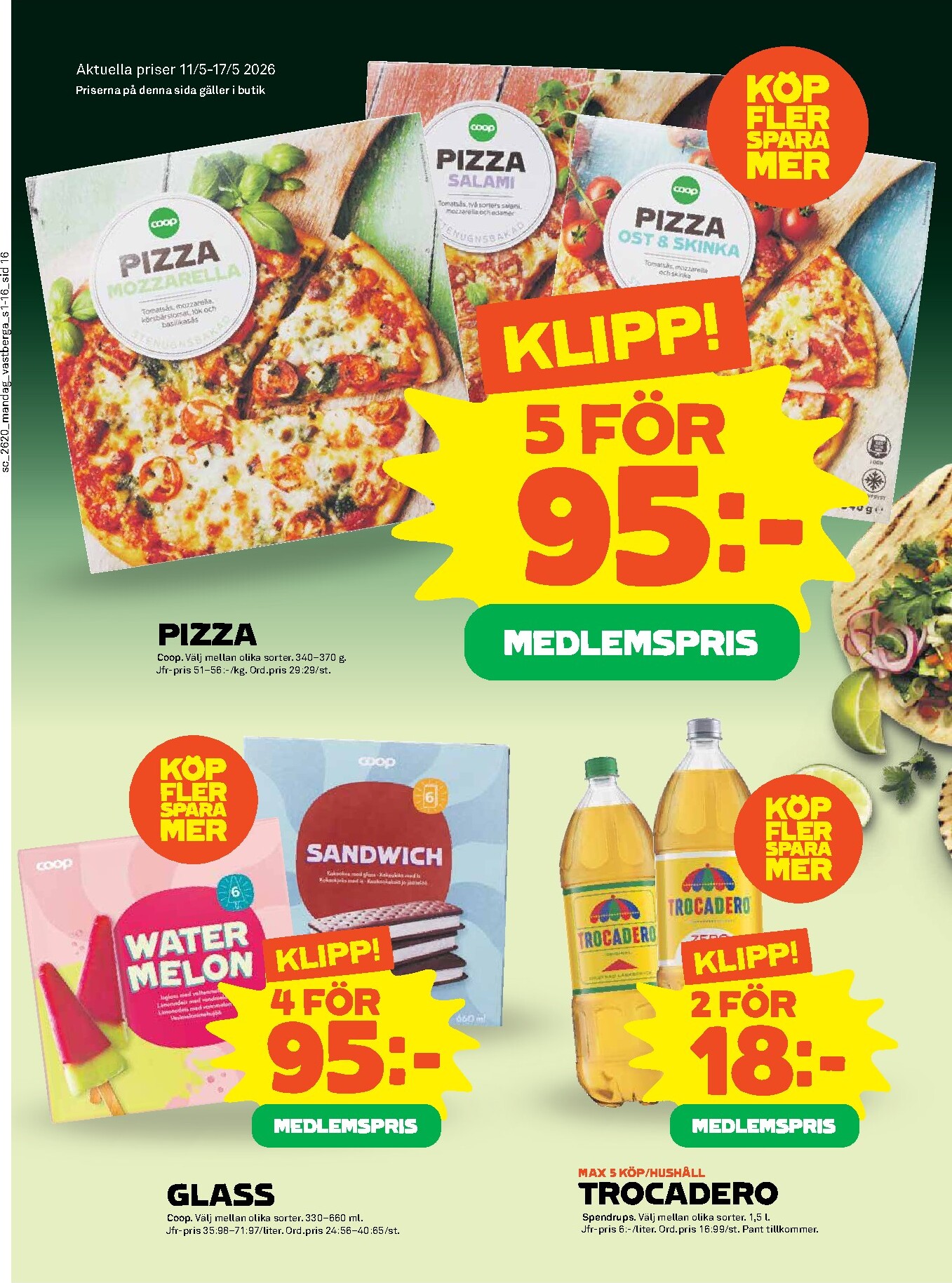 coop - Stora Coop reklamblad för nästa vecka från måndag 11/05/2026 till söndag 17/05/2026 - page: 16