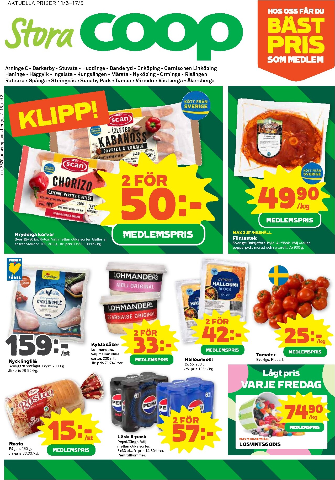 coop - Stora Coop reklamblad för nästa vecka från måndag 11/05/2026 till söndag 17/05/2026 - page: 3