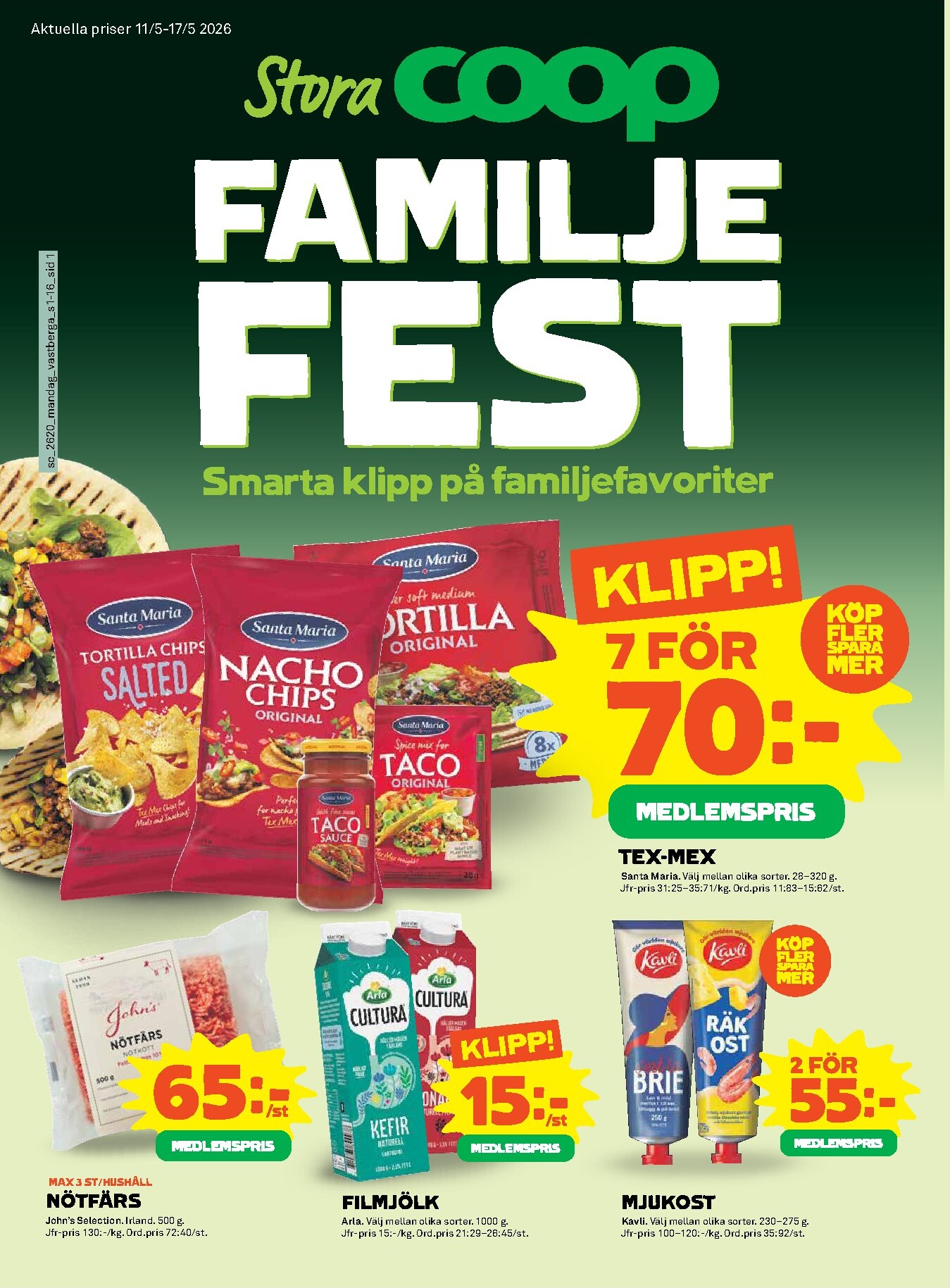 coop - Stora Coop reklamblad för nästa vecka från måndag 11/05/2026 till söndag 17/05/2026