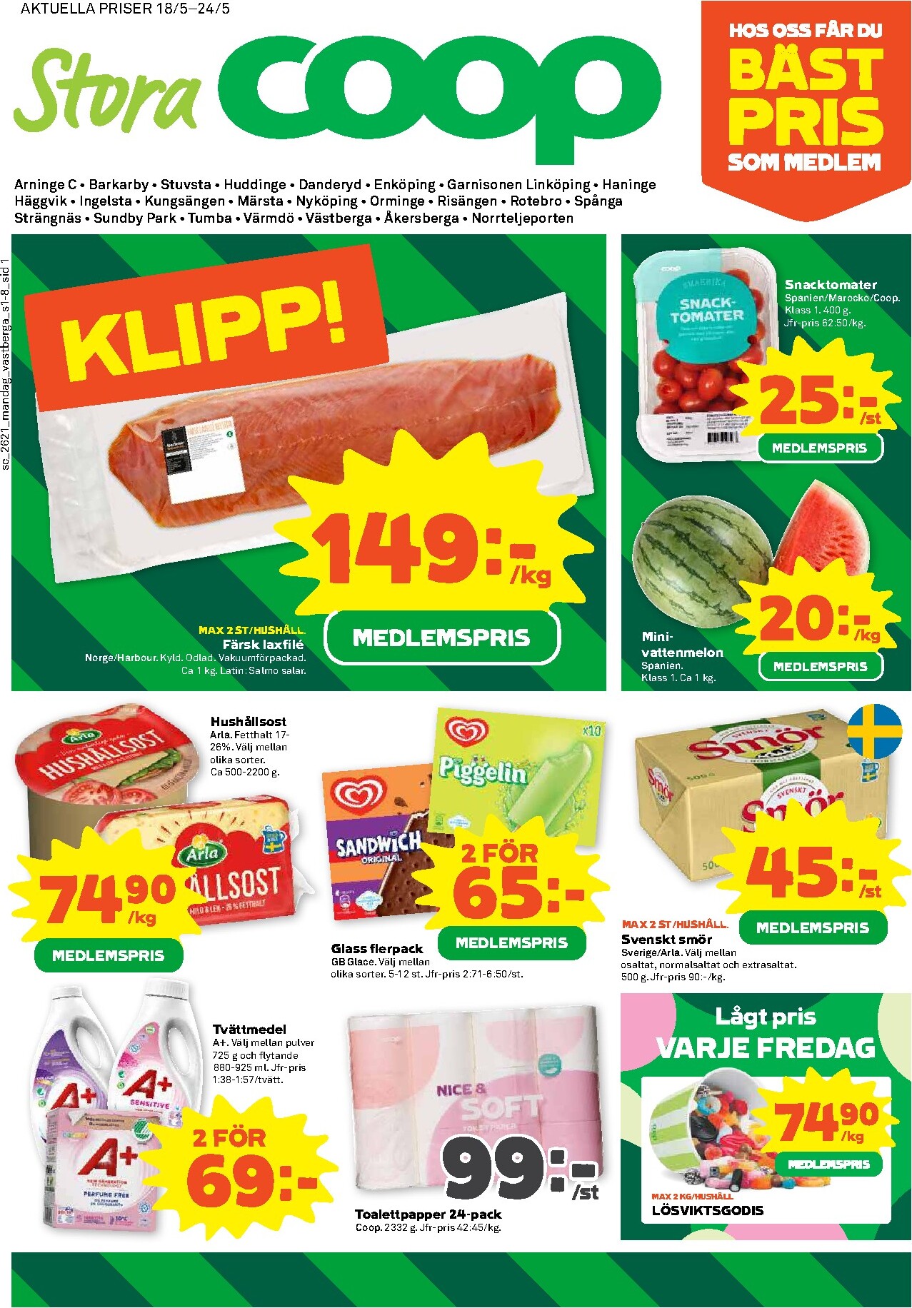 coop - Stora Coop reklamblad för nästa vecka från måndag 18/05/2026 till söndag 24/05/2026