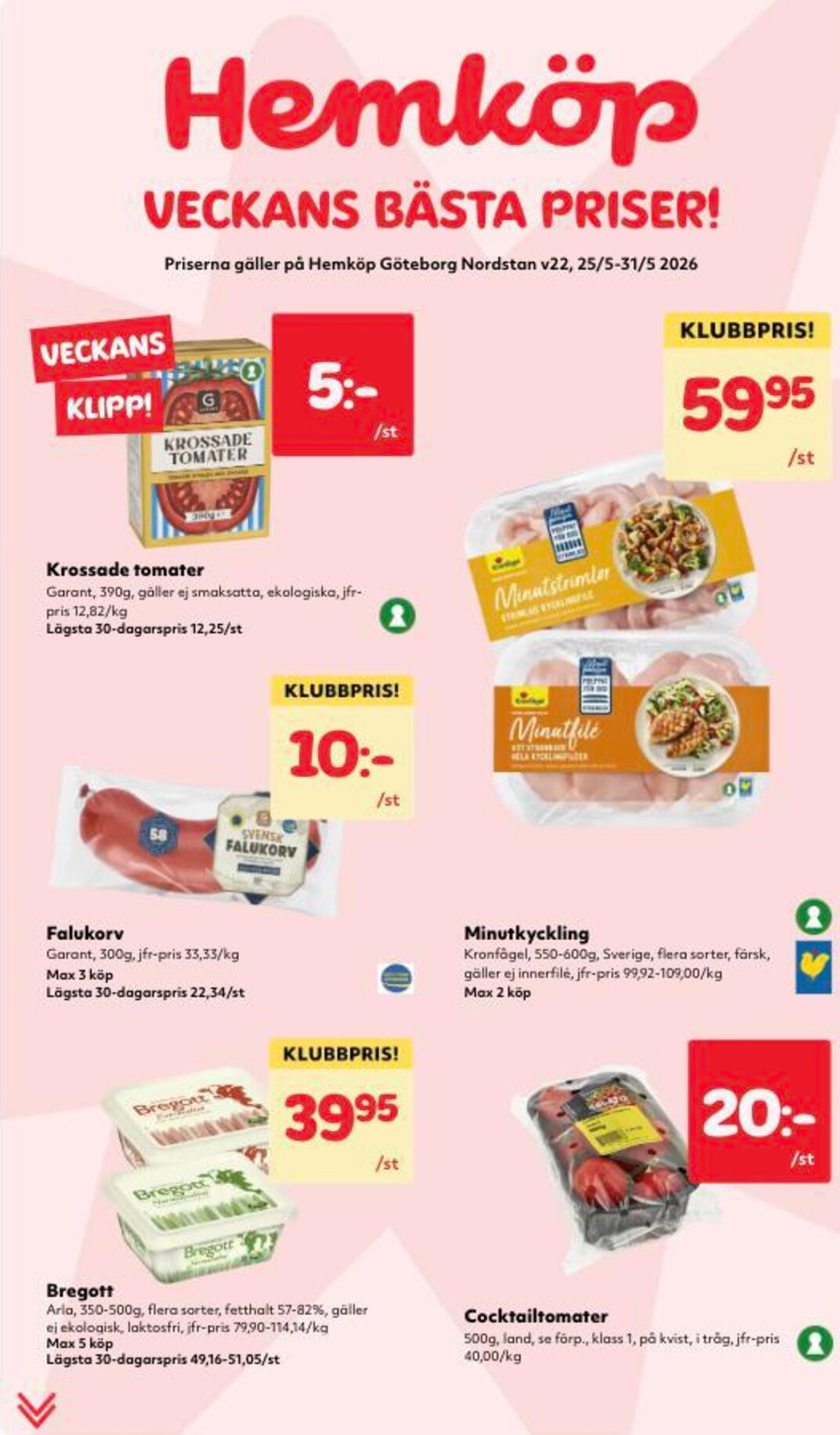 hemkop - Aktuellt Hemköp reklamblad från måndag, 25/05/2026 till söndag, 31/05/2026 - page: 1