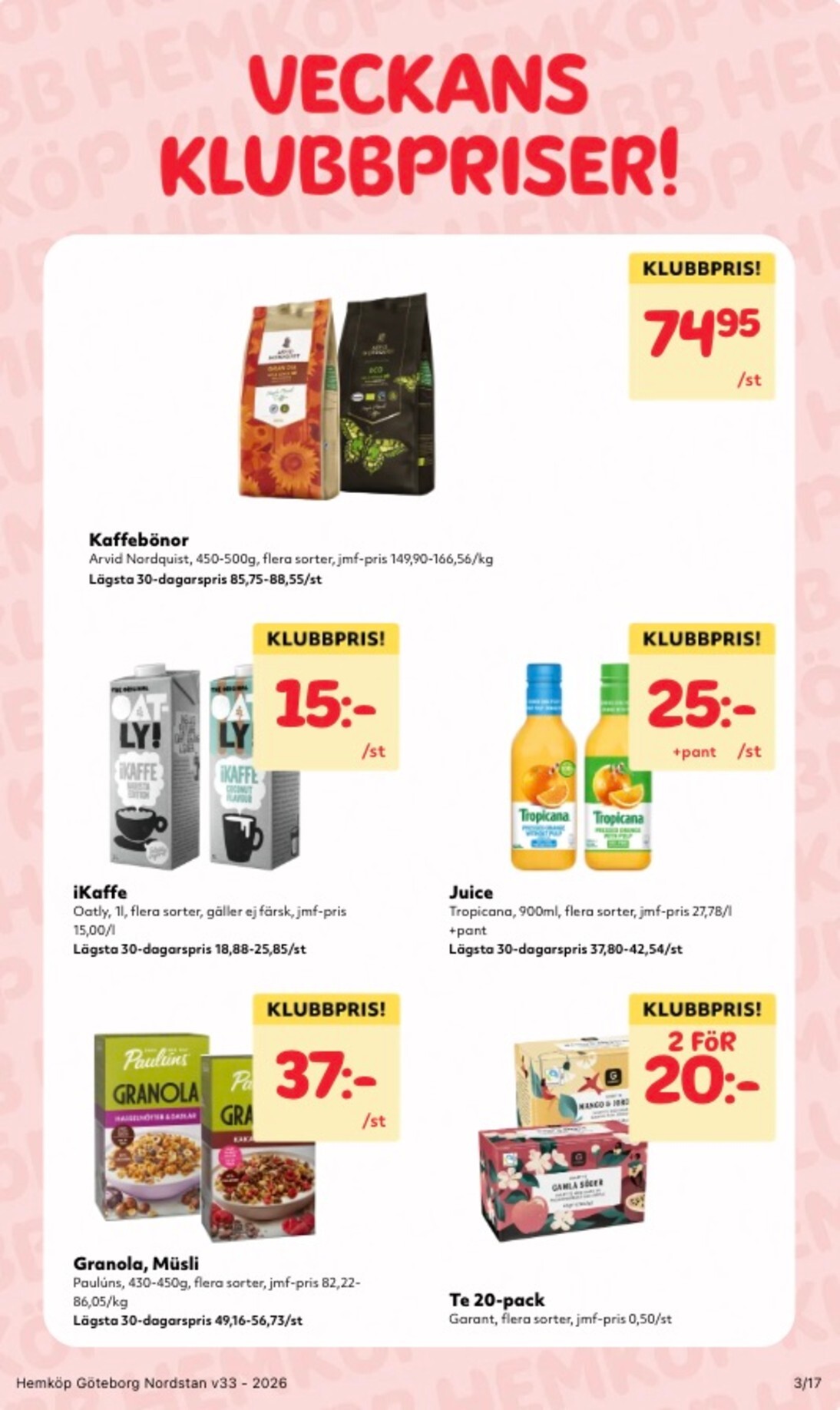 hemkop - Aktuellt Hemköp reklamblad från måndag, 10/08/2026 till söndag, 16/08/2026 - page: 3