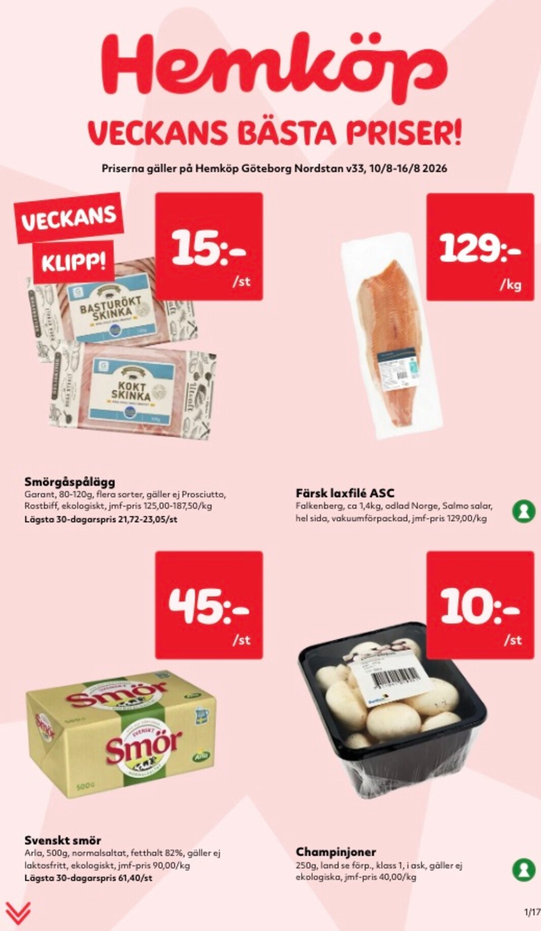 hemkop - Aktuellt Hemköp reklamblad från måndag, 10/08/2026 till söndag, 16/08/2026