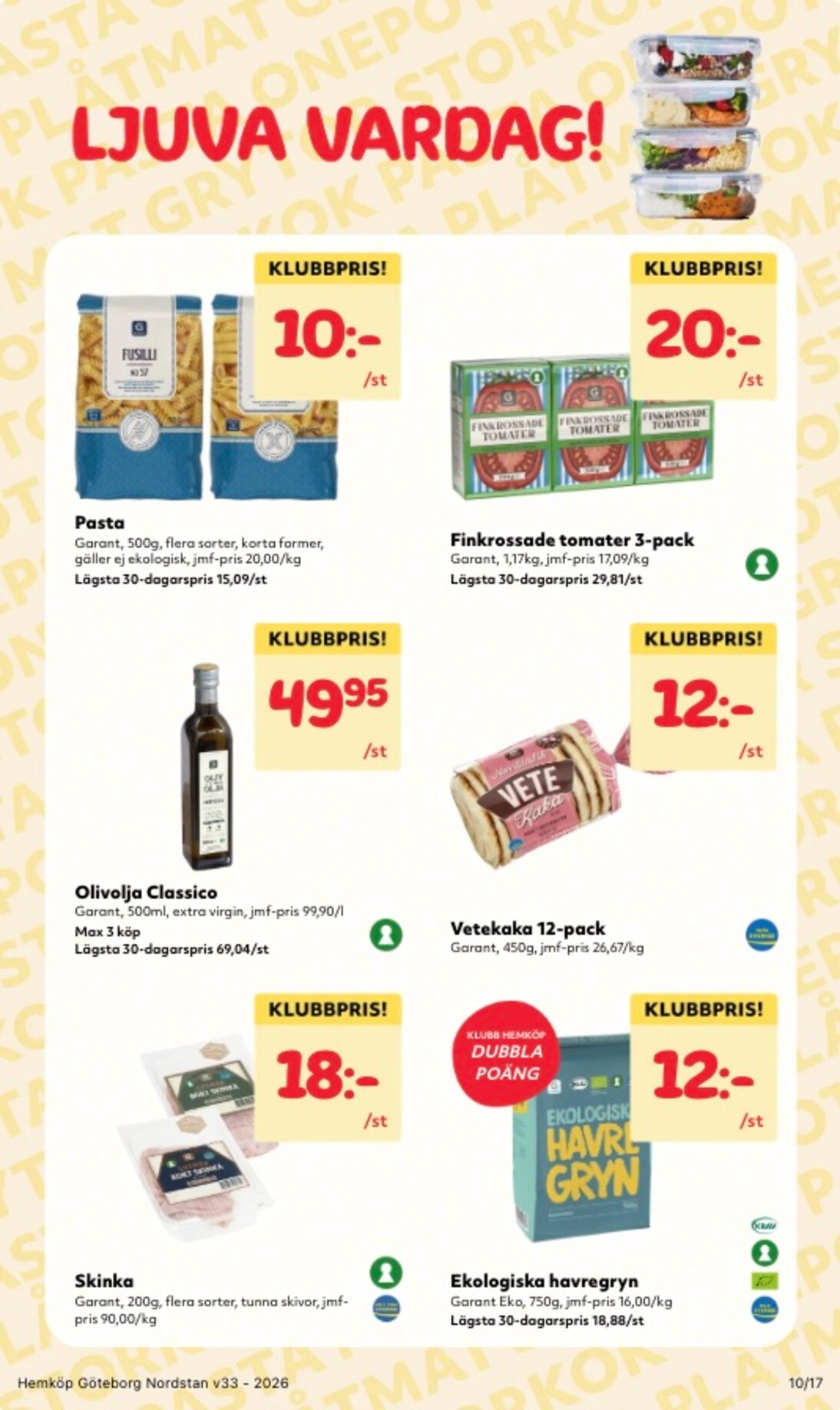 hemkop - Aktuellt Hemköp reklamblad från måndag, 10/08/2026 till söndag, 16/08/2026 - page: 10