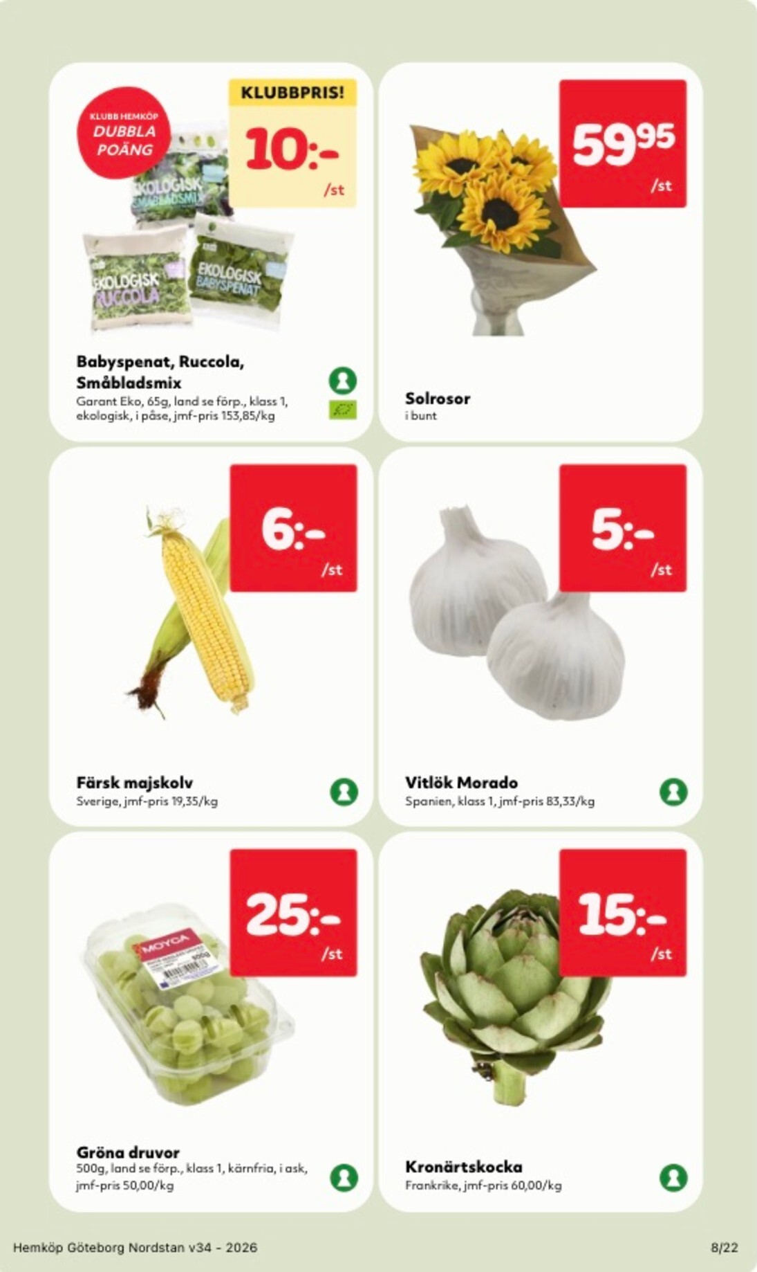 hemkop - Aktuellt Hemköp reklamblad från måndag, 17/08/2026 till söndag, 23/08/2026 - page: 8