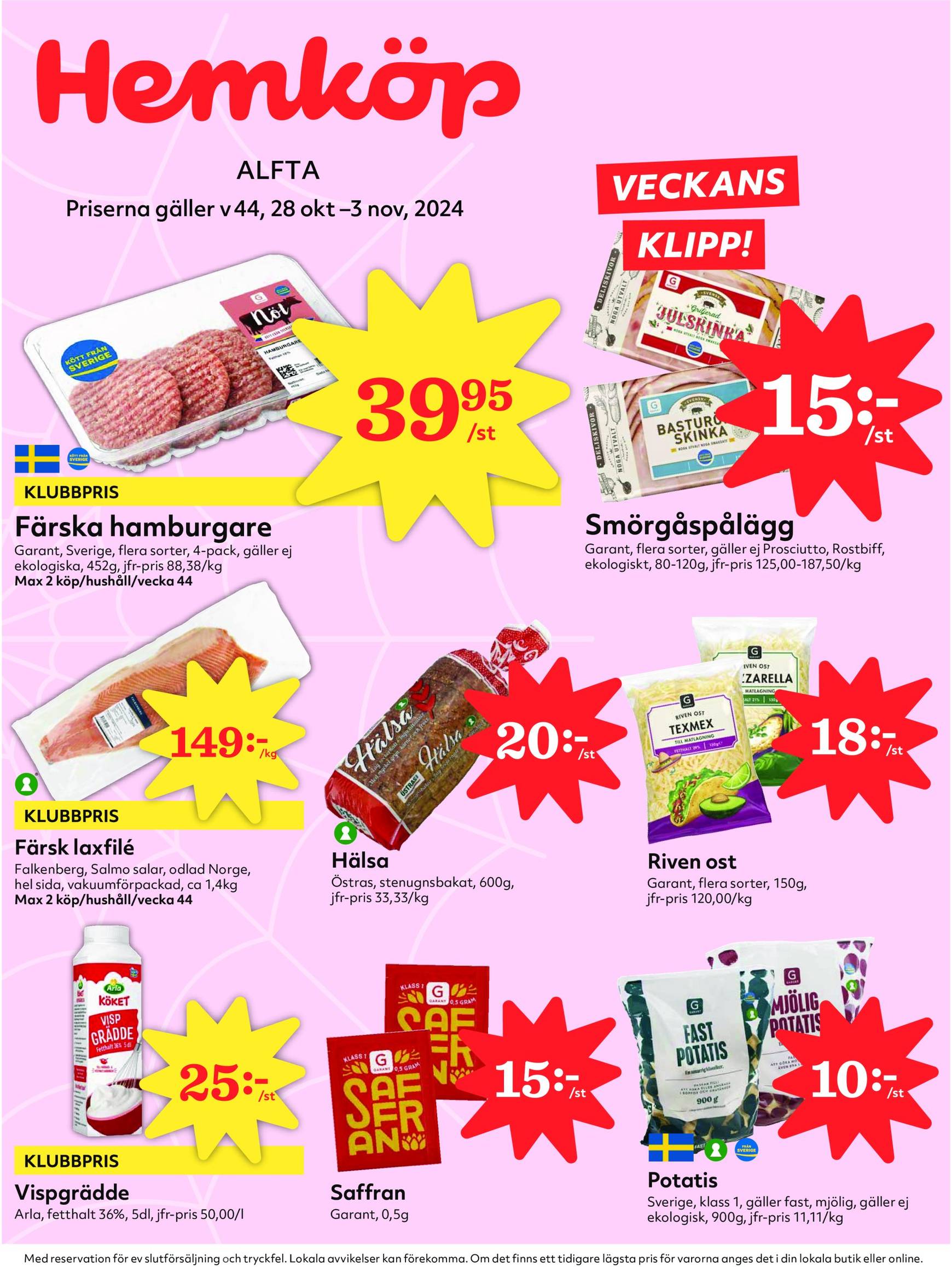 hemkop - Hemköp-reklambladet är giltigt från 28.10. - 03.11.