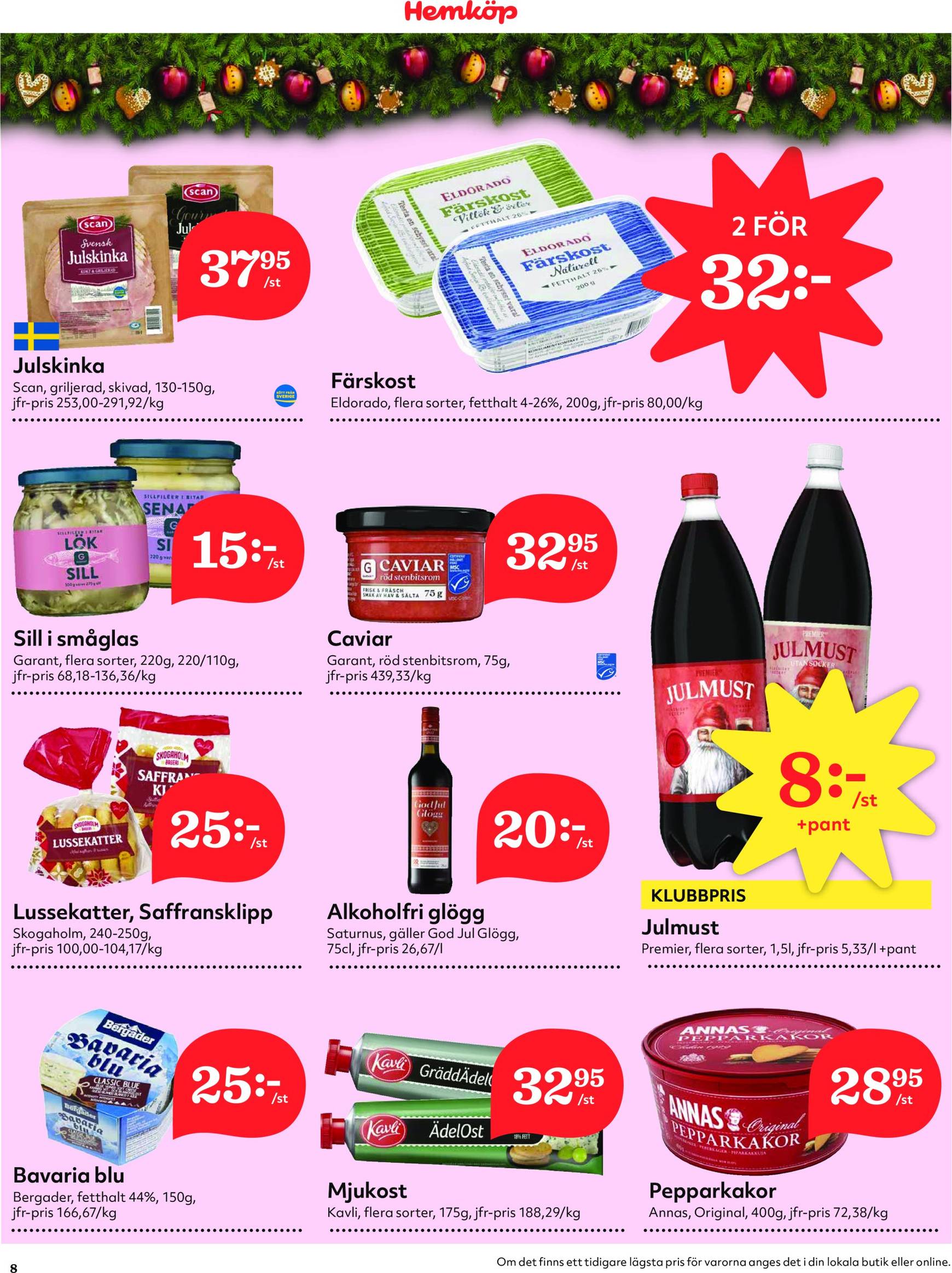 hemkop - Hemköp-reklambladet är giltigt från 25/11 - 01/12 - page: 8