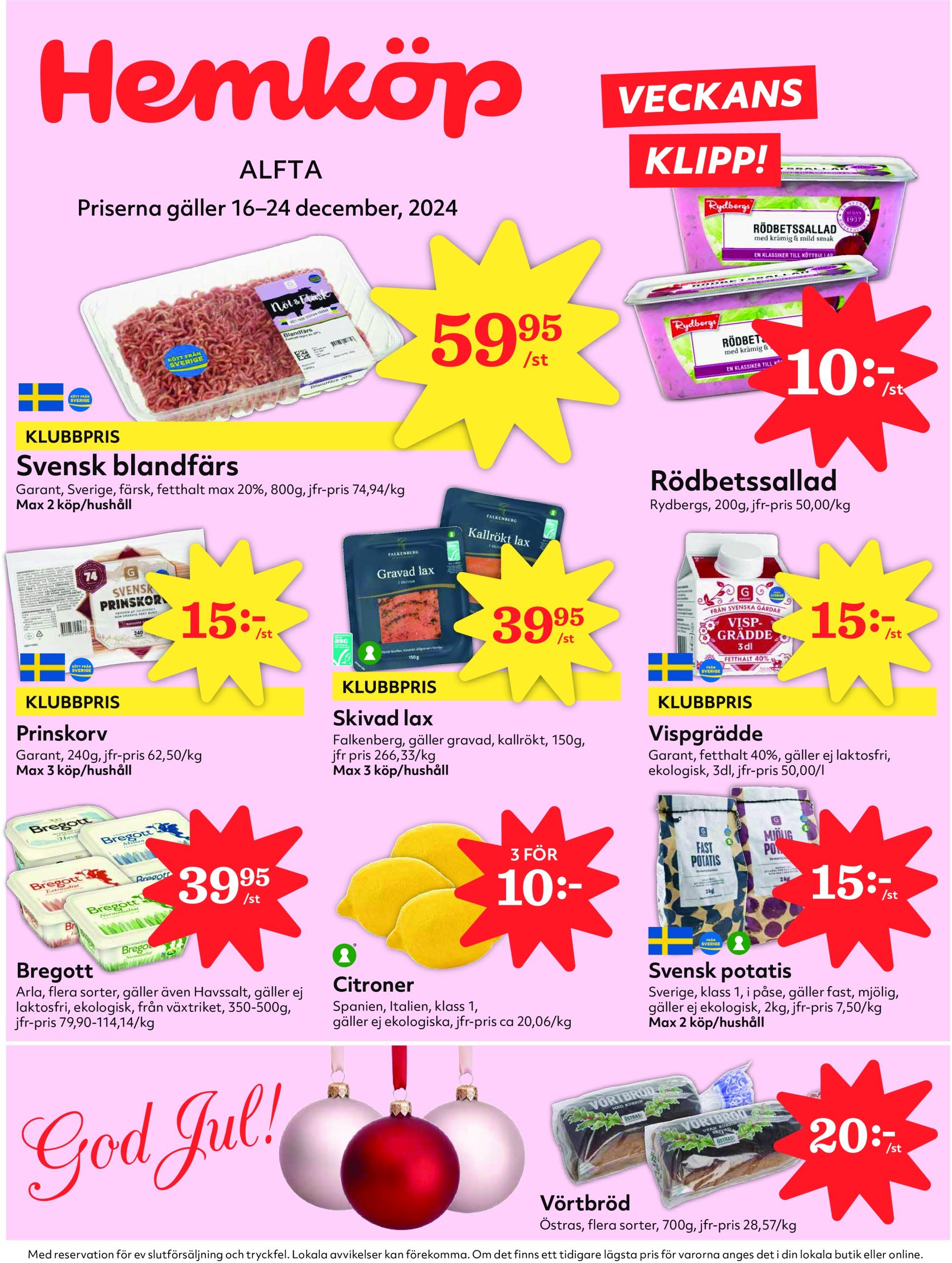 hemkop - Hemköp-reklambladet giltigt från 16/12 - 24/12