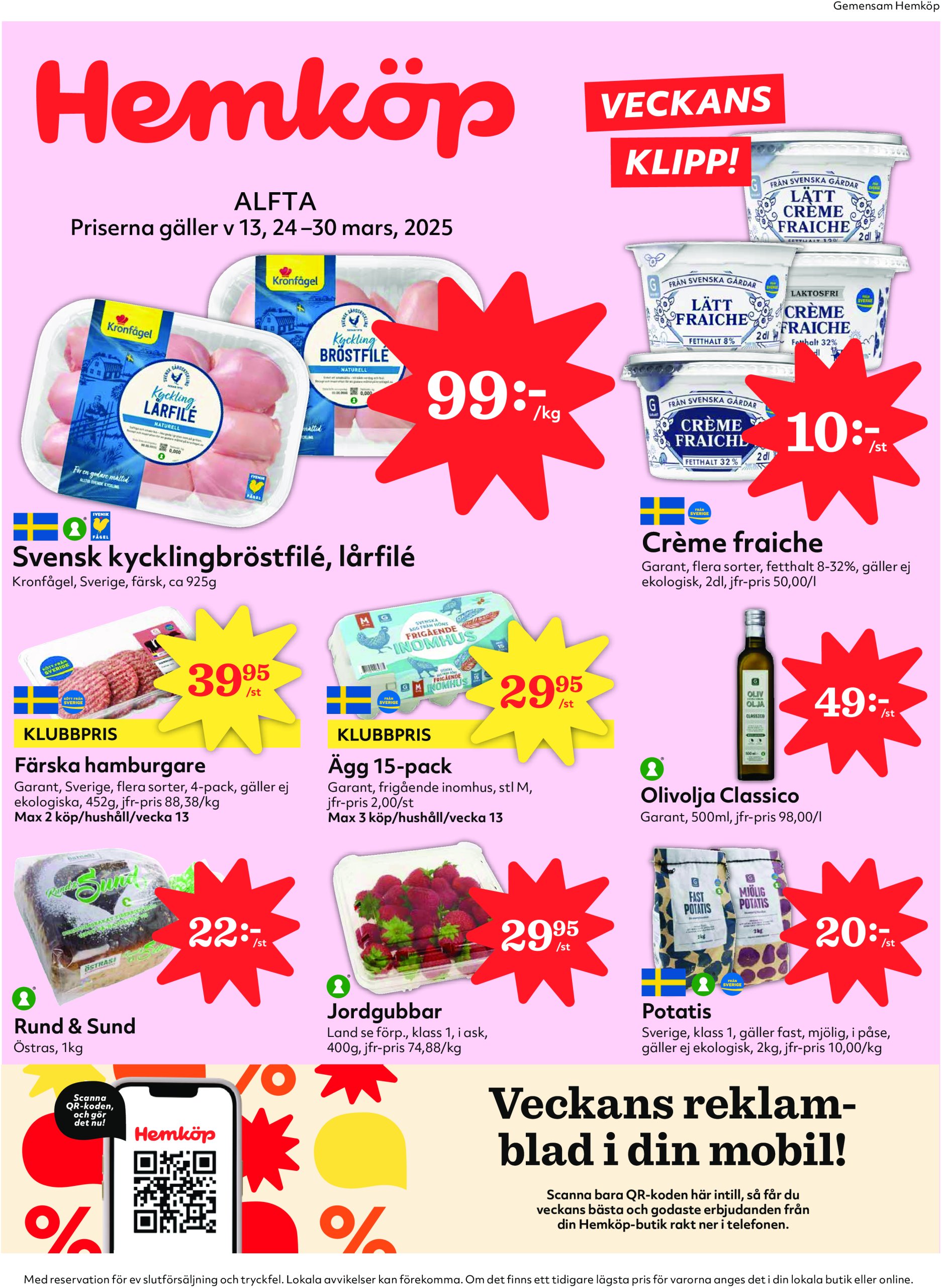 hemkop - Hemköp-reklambladet giltigt från 24/03 - 30/03 - page: 1