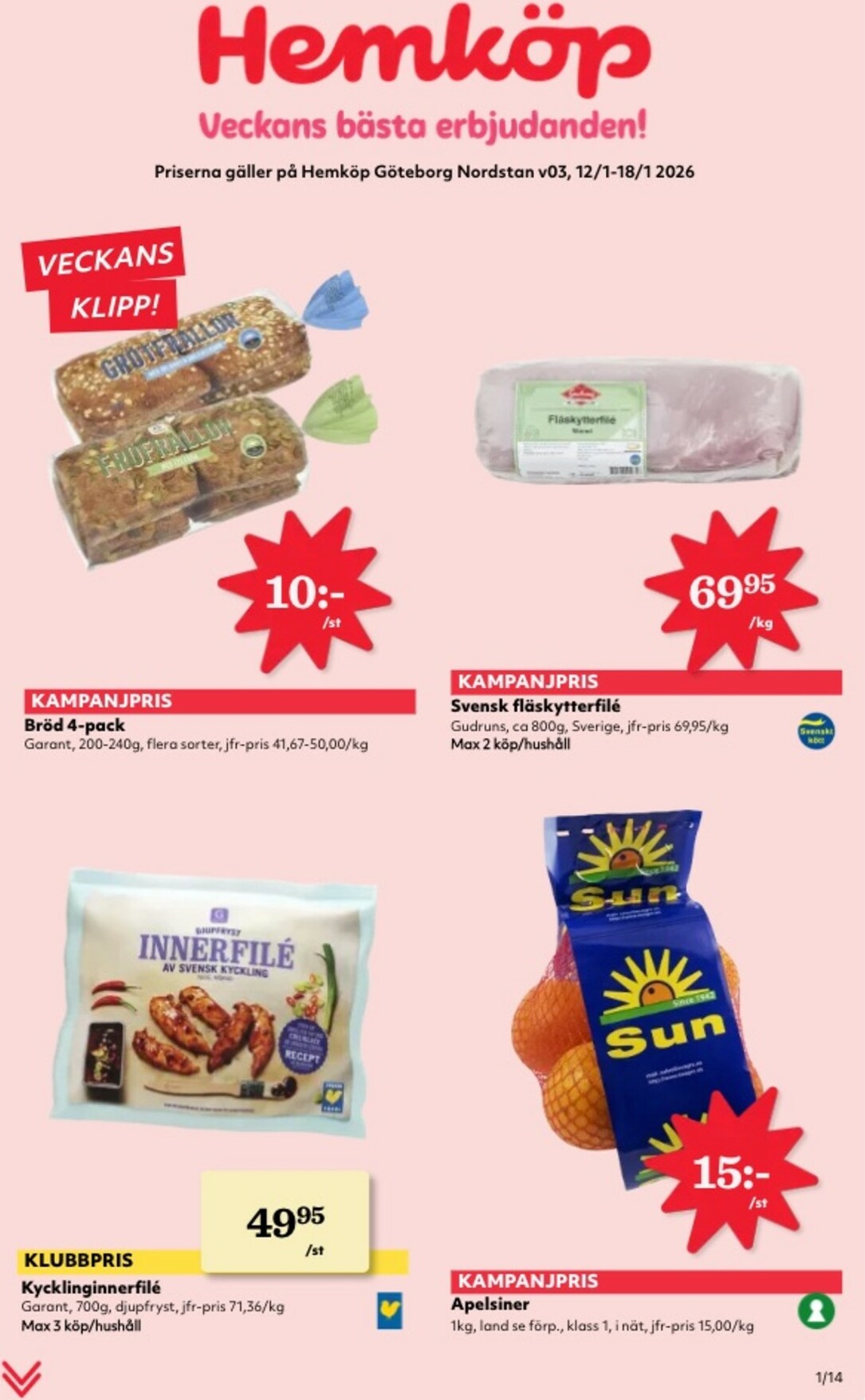 hemkop - Hemköp-reklambladet giltigt från 12/01 - 18/01 - page: 1