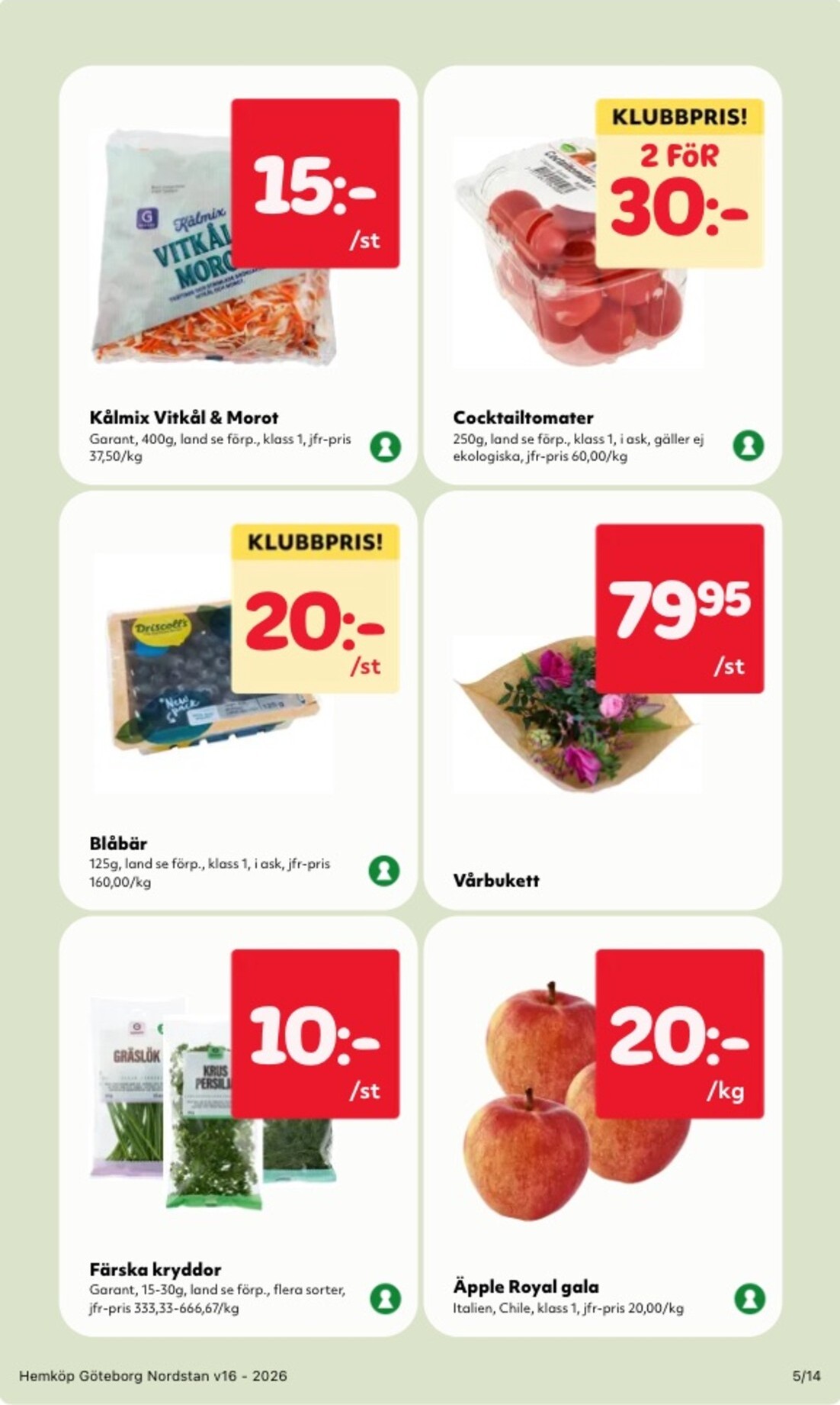 hemkop - Aktuellt Hemköp reklamblad giltigt från måndag 13/04/2026 till söndag 19/04/2026 - page: 5