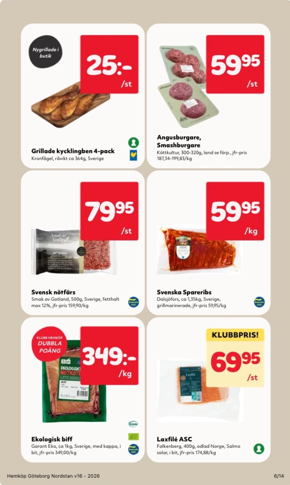 hemkop - Aktuellt Hemköp reklamblad giltigt från måndag 13/04/2026 till söndag 19/04/2026 - page: 6