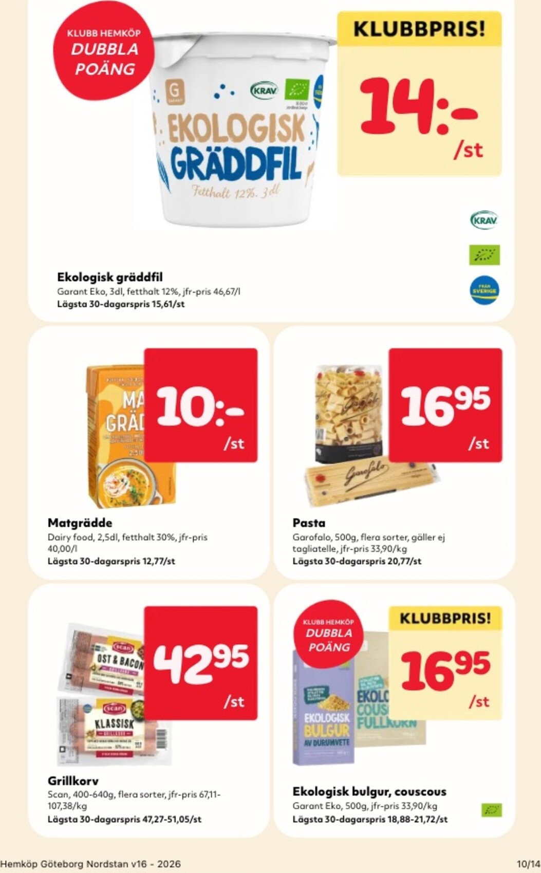 hemkop - Aktuellt Hemköp reklamblad giltigt från måndag 13/04/2026 till söndag 19/04/2026 - page: 10