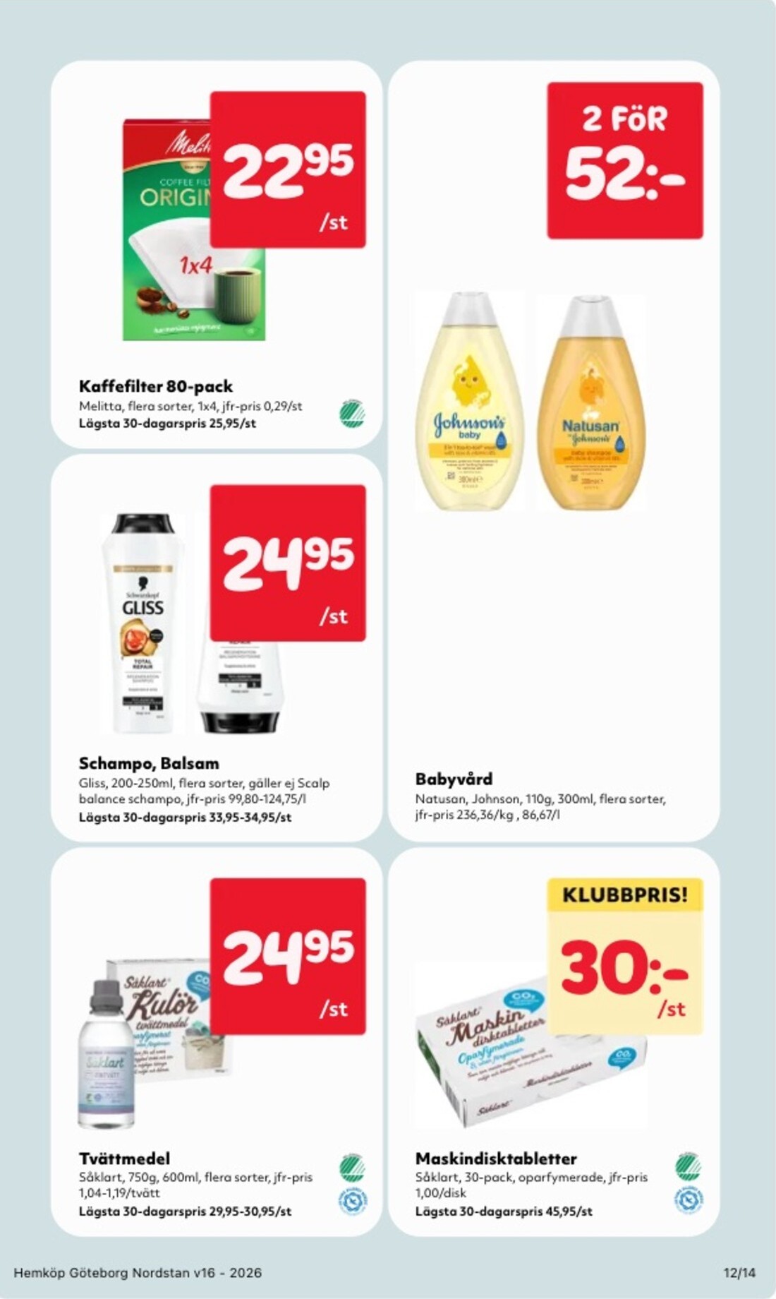 hemkop - Aktuellt Hemköp reklamblad giltigt från måndag 13/04/2026 till söndag 19/04/2026 - page: 12