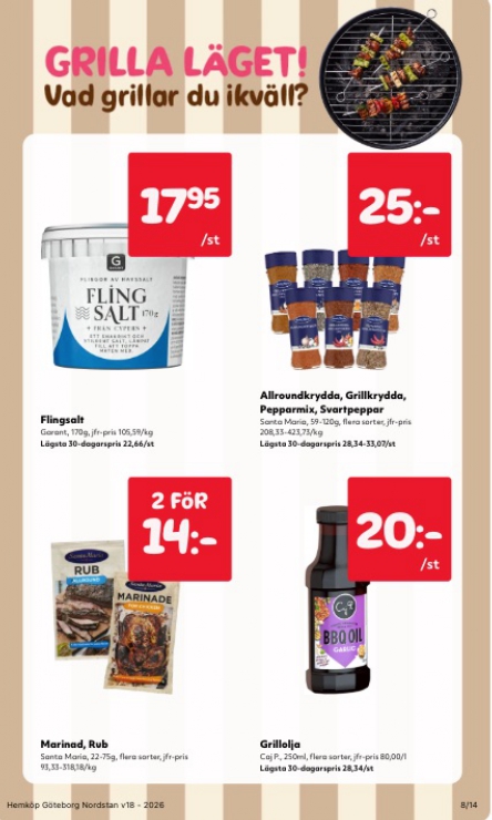 hemkop - Aktuellt Hemköp reklamblad giltigt från måndag 27/04/2026 till söndag 03/05/2026 - page: 8