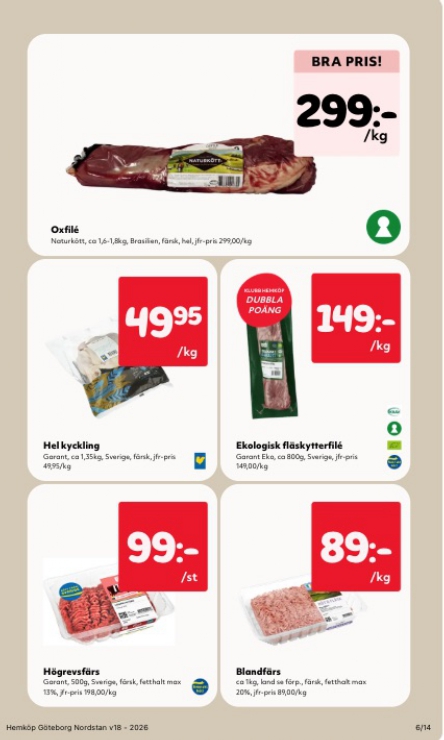 hemkop - Aktuellt Hemköp reklamblad giltigt från måndag 27/04/2026 till söndag 03/05/2026 - page: 6