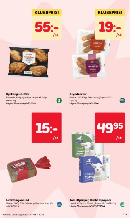 hemkop - Aktuellt Hemköp reklamblad giltigt från måndag 27/04/2026 till söndag 03/05/2026 - page: 2