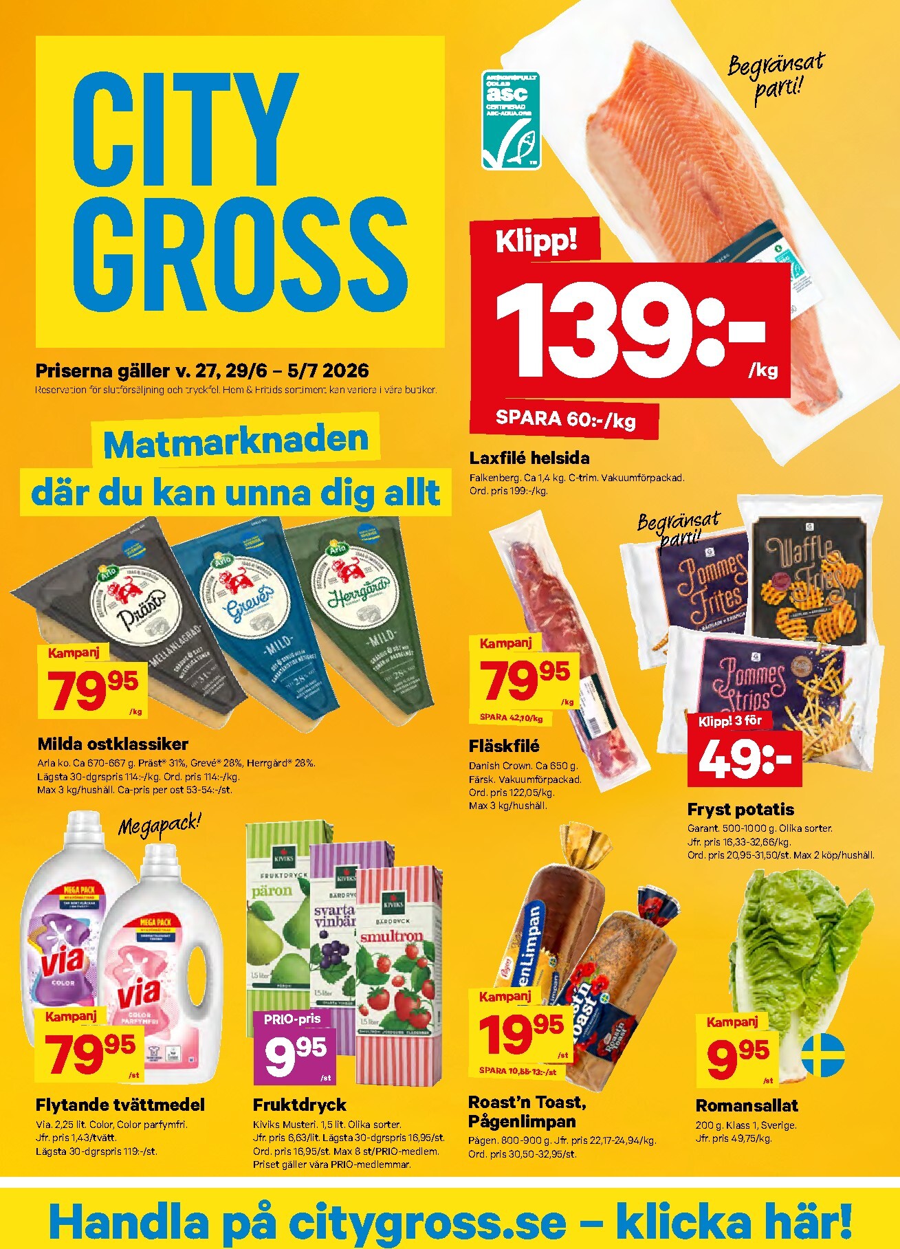 city-gross - Nytt City Gross reklamblad från måndag, 29/06/2026 till söndag, 05/07/2026 - page: 1