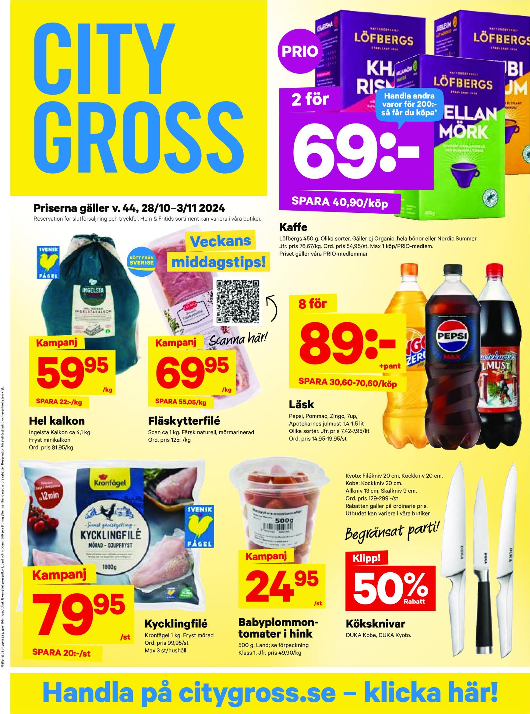 city-gross - City Gross-reklambladet är giltigt från 28.10. - 03.11.