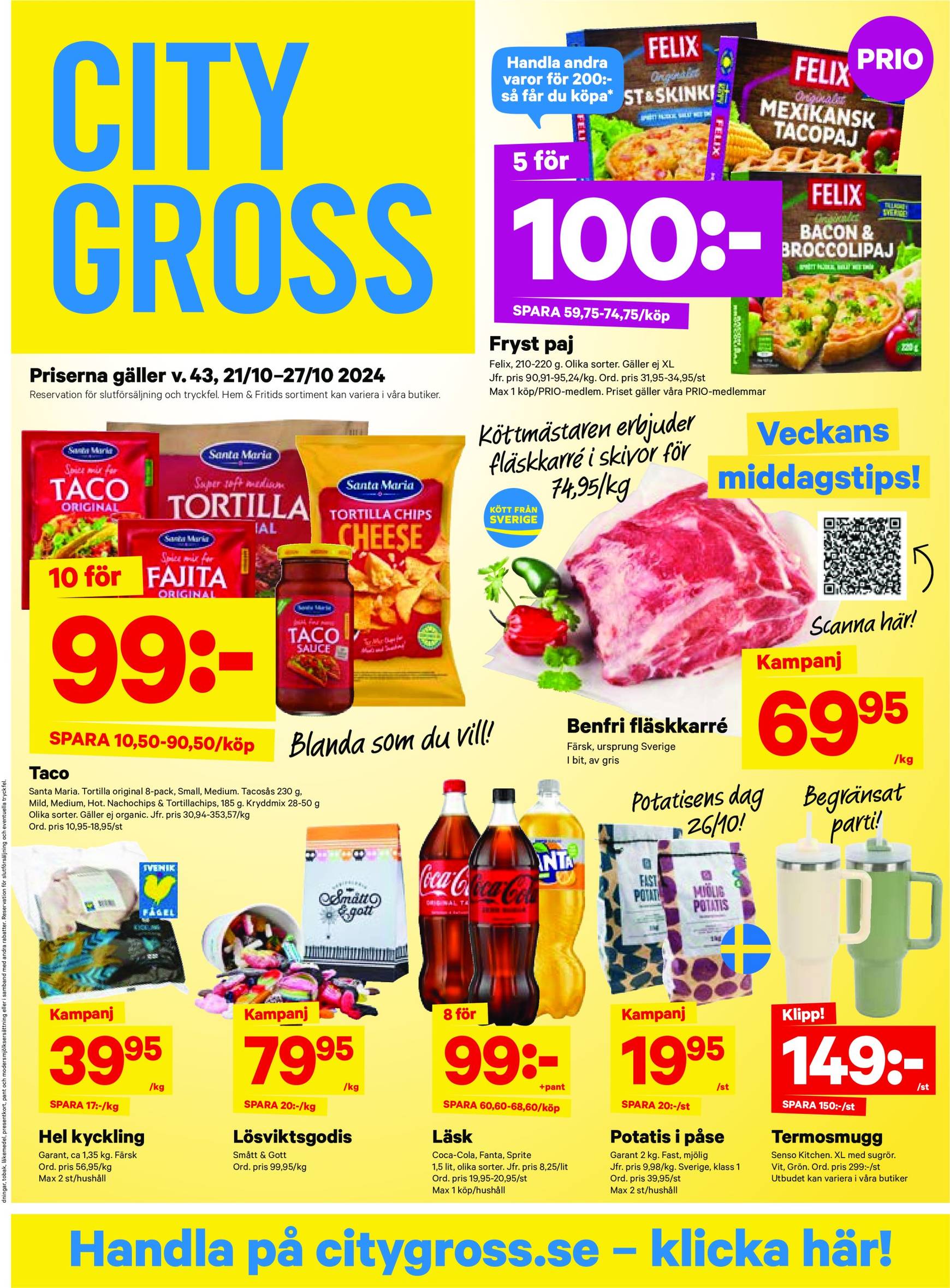 city-gross - City Gross-reklambladet är giltigt från 21.10. - 27.10.