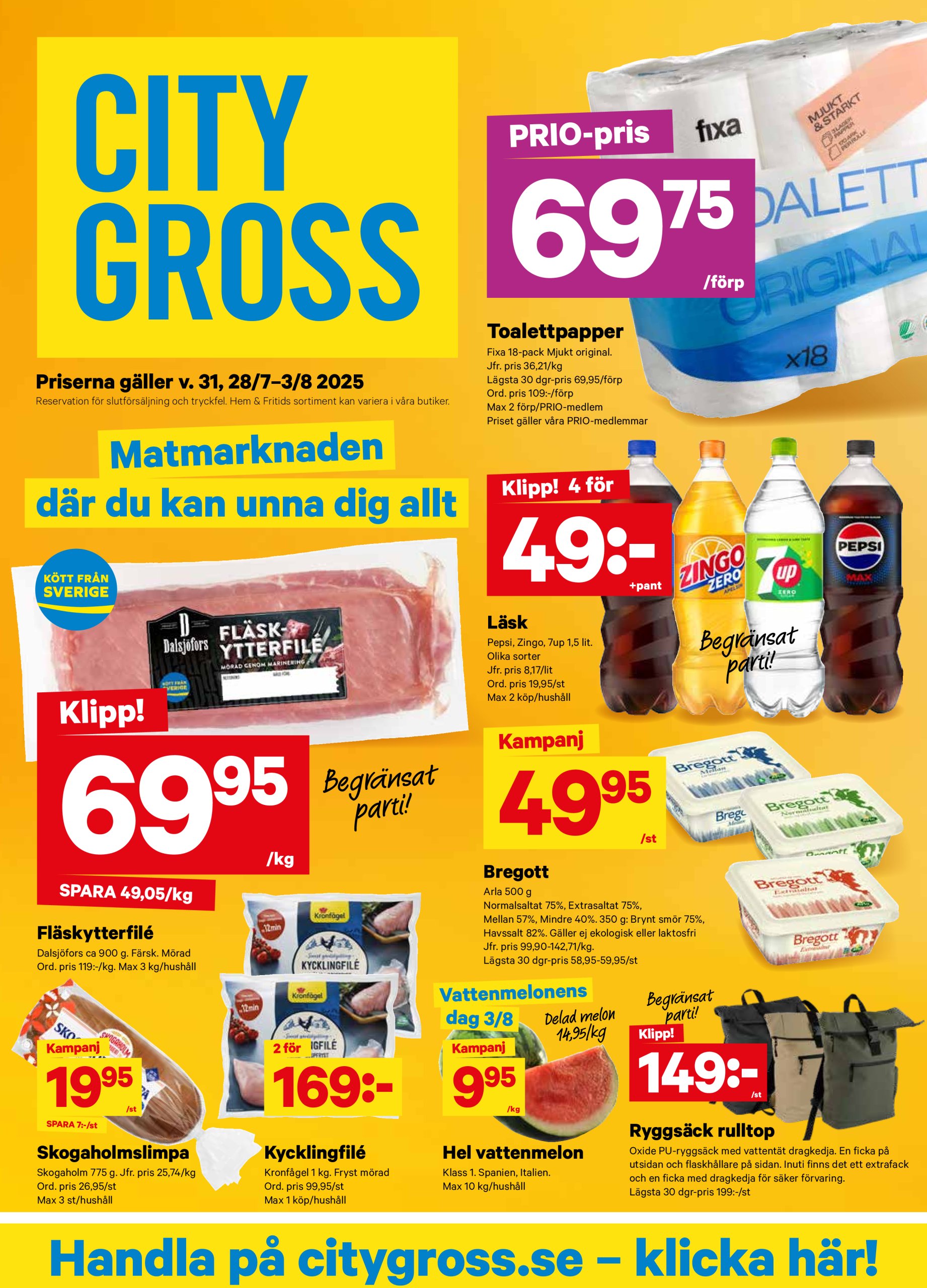 city-gross - City Gross-reklambladet giltigt från 28/07 - 03/08