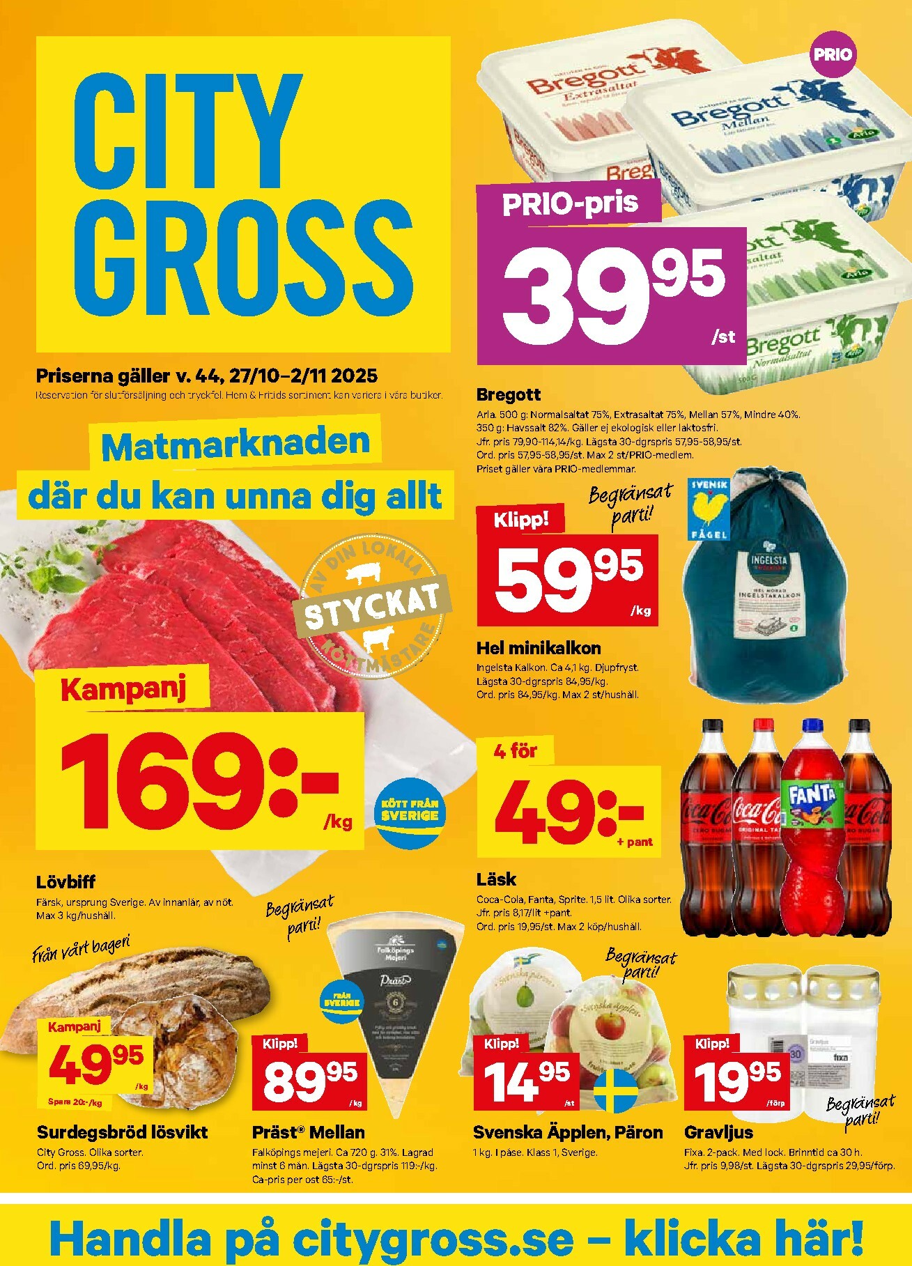 city-gross - City Gross-reklambladet giltigt från 27/10 - 02/11 - page: 1