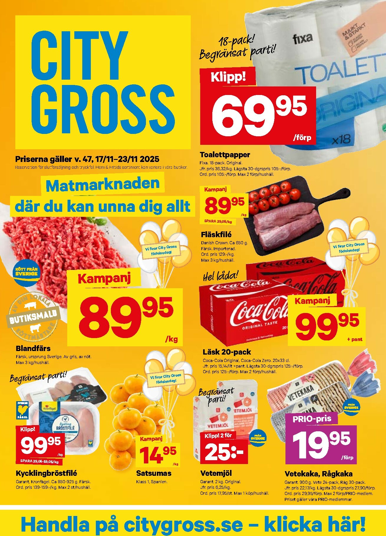 city-gross - City Gross-reklambladet giltigt från 17/11 - 23/11 - page: 1