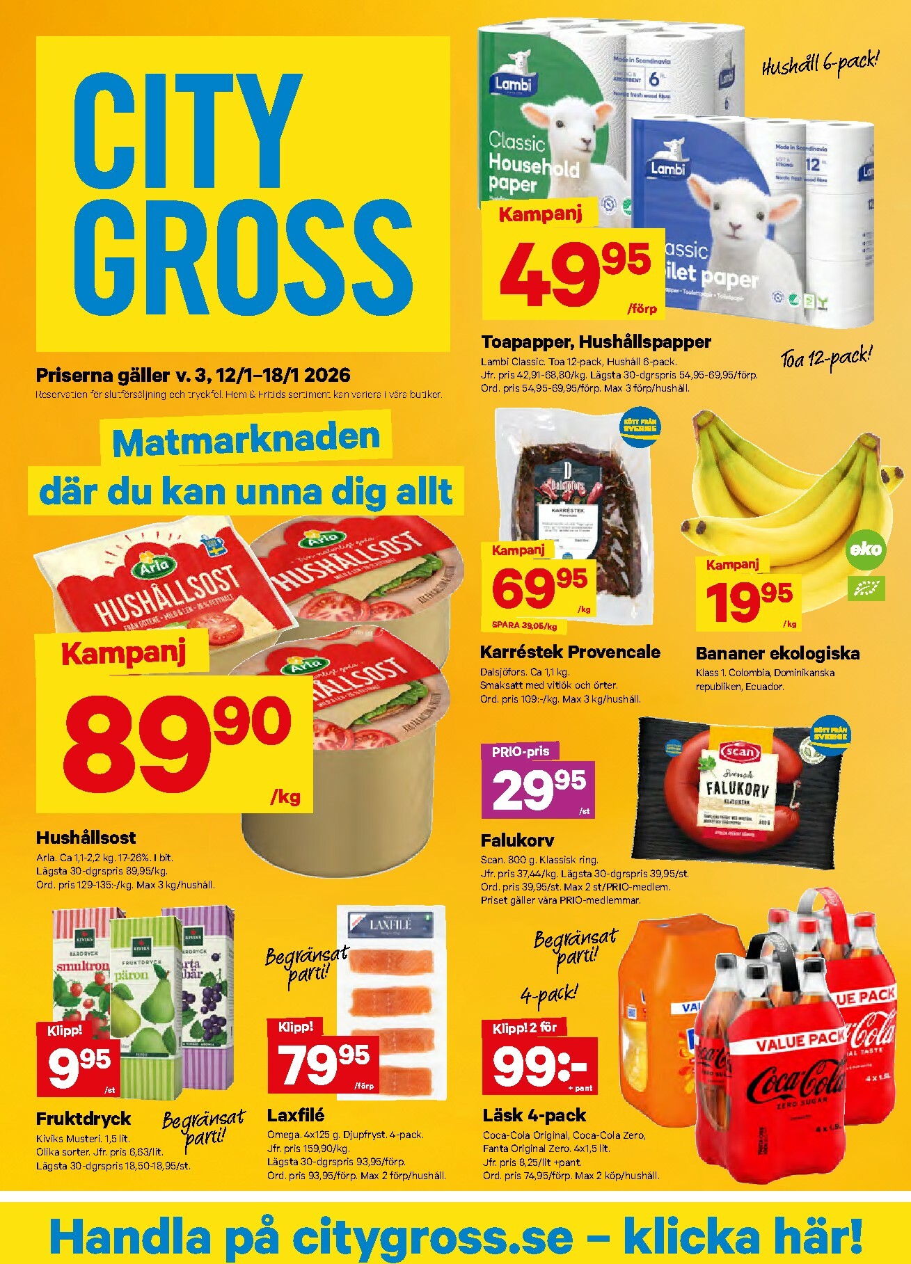 city-gross - City Gross-reklambladet giltigt från 12/01 - 18/01 - page: 1