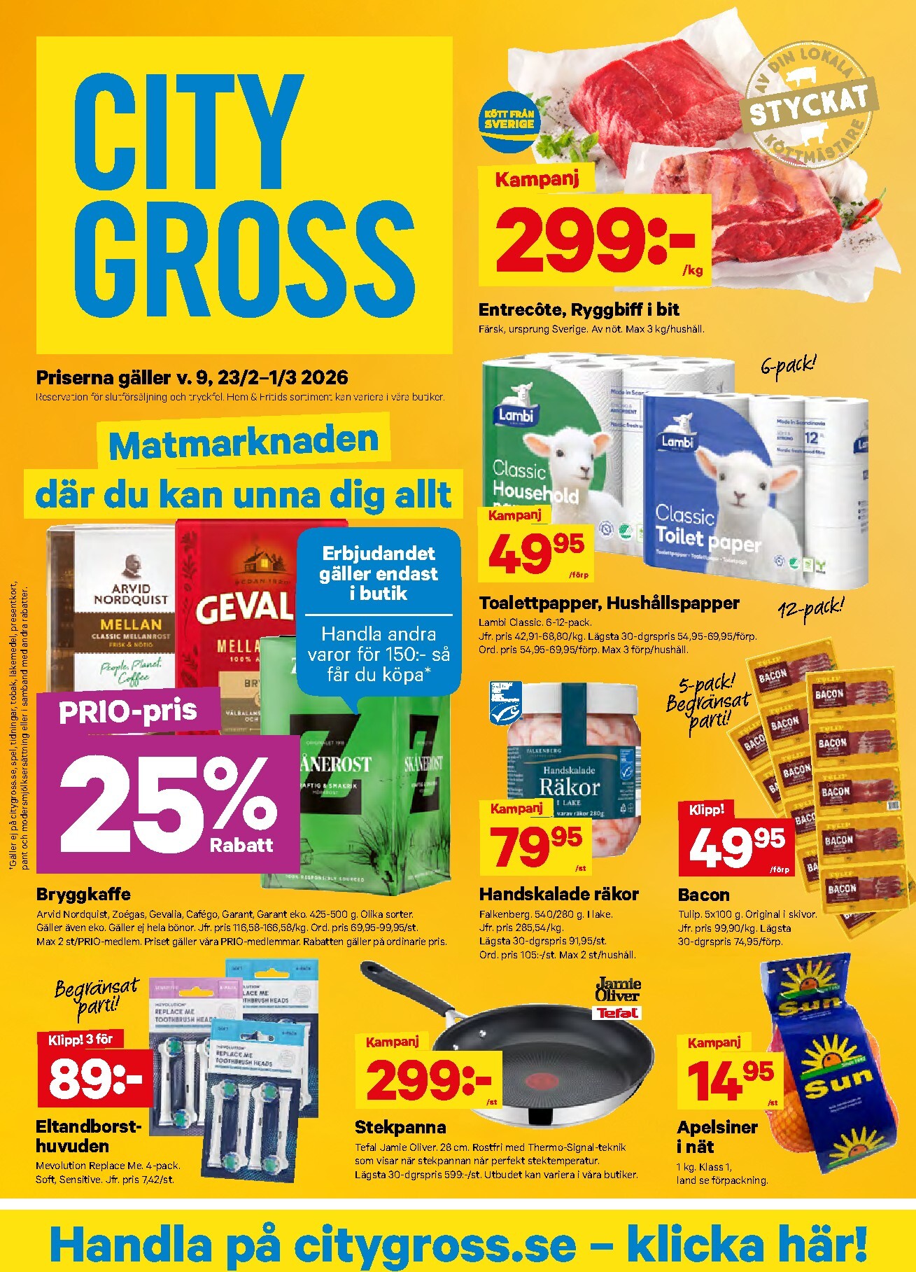 city-gross - City Gross-reklambladet giltigt från 23/02/2026 - 01/03/2026 - page: 1