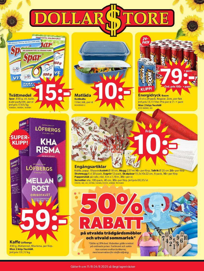 dollar-store - Dollar Store-reklambladet giltigt från 11/08 - 24/08