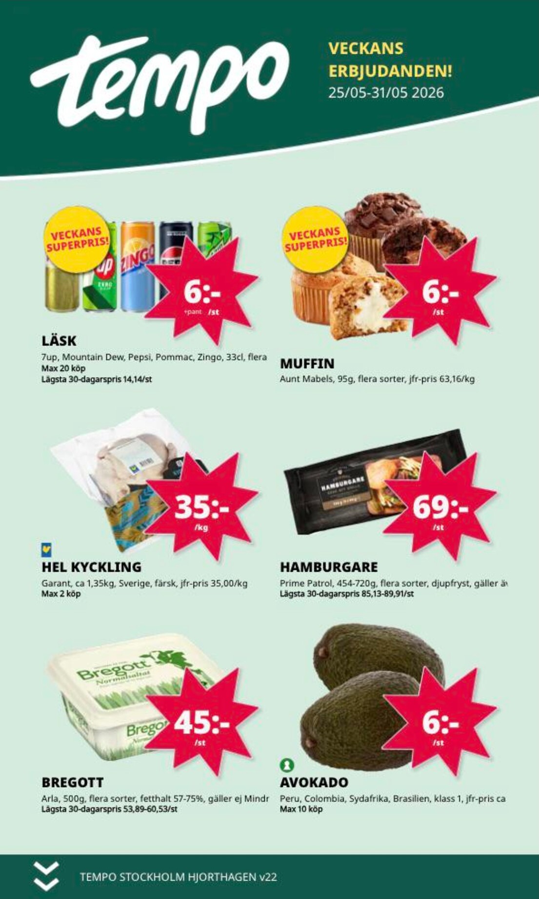tempo - Aktuellt Tempo reklamblad från måndag, 25/05/2026 till söndag, 31/05/2026 - page: 1